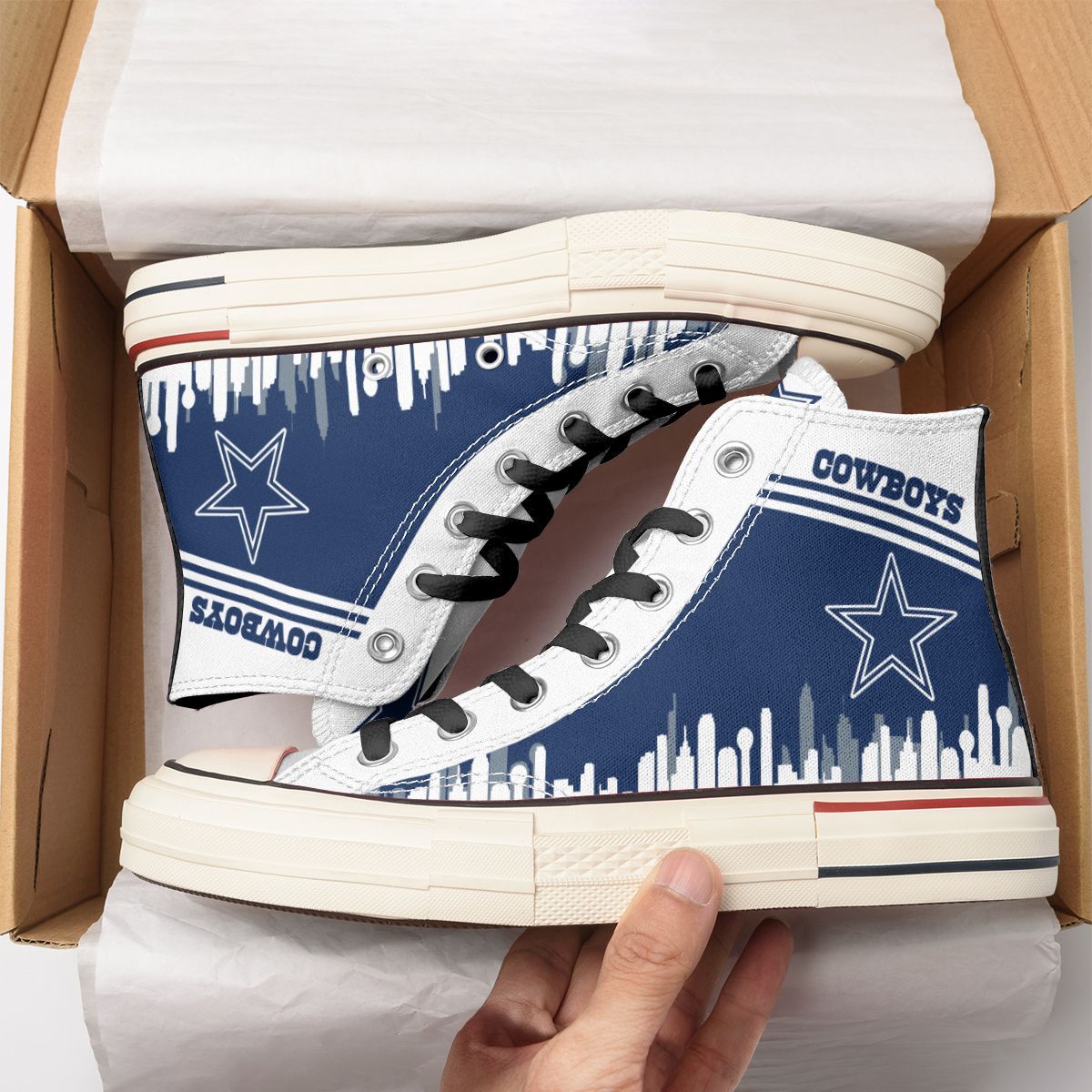 JWFancy Dallas Cowboys High Top Canvas Sneakers Shoes For Men And Women