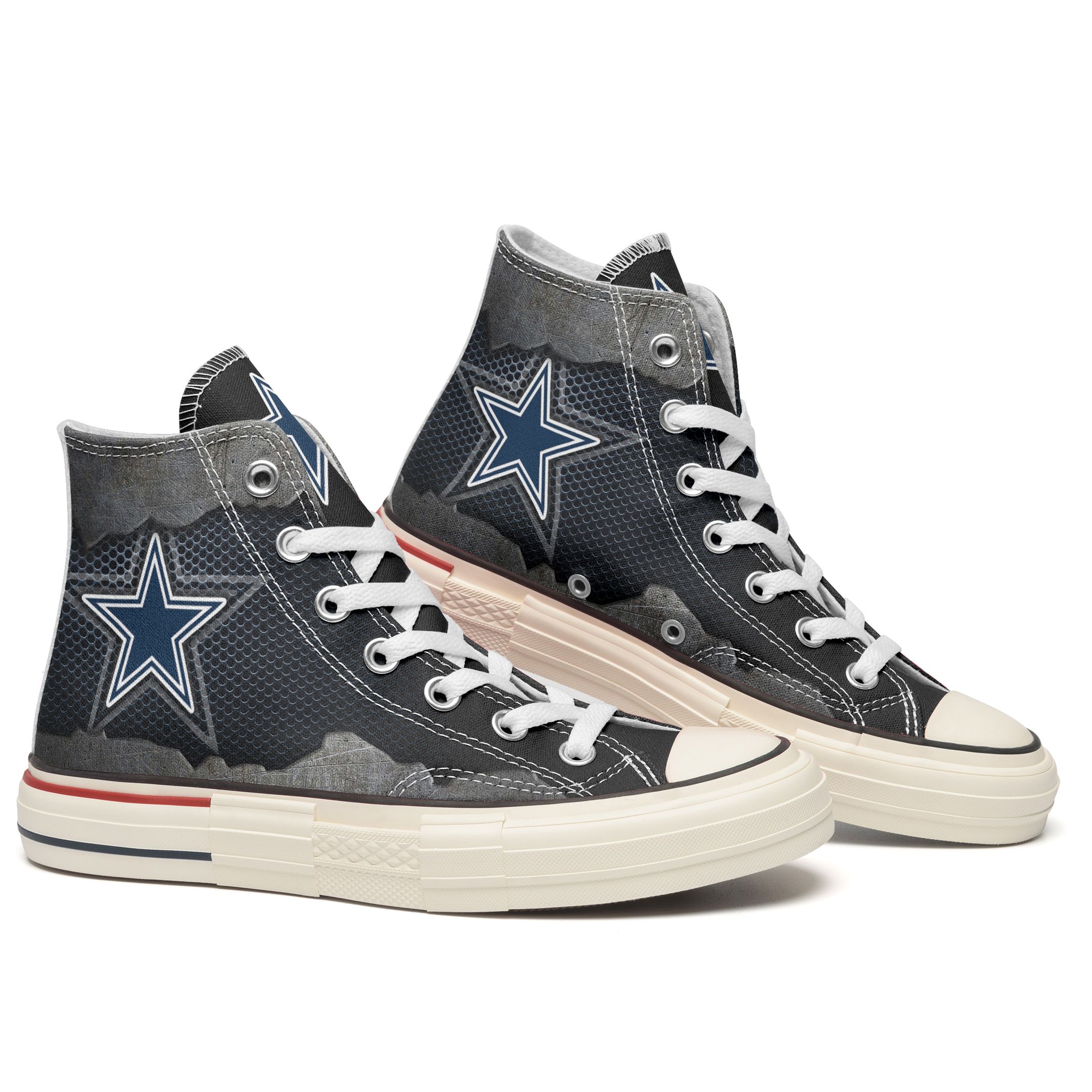 JWFancy Dallas Cowboys High Top Canvas Sneakers Shoes For Men And Women