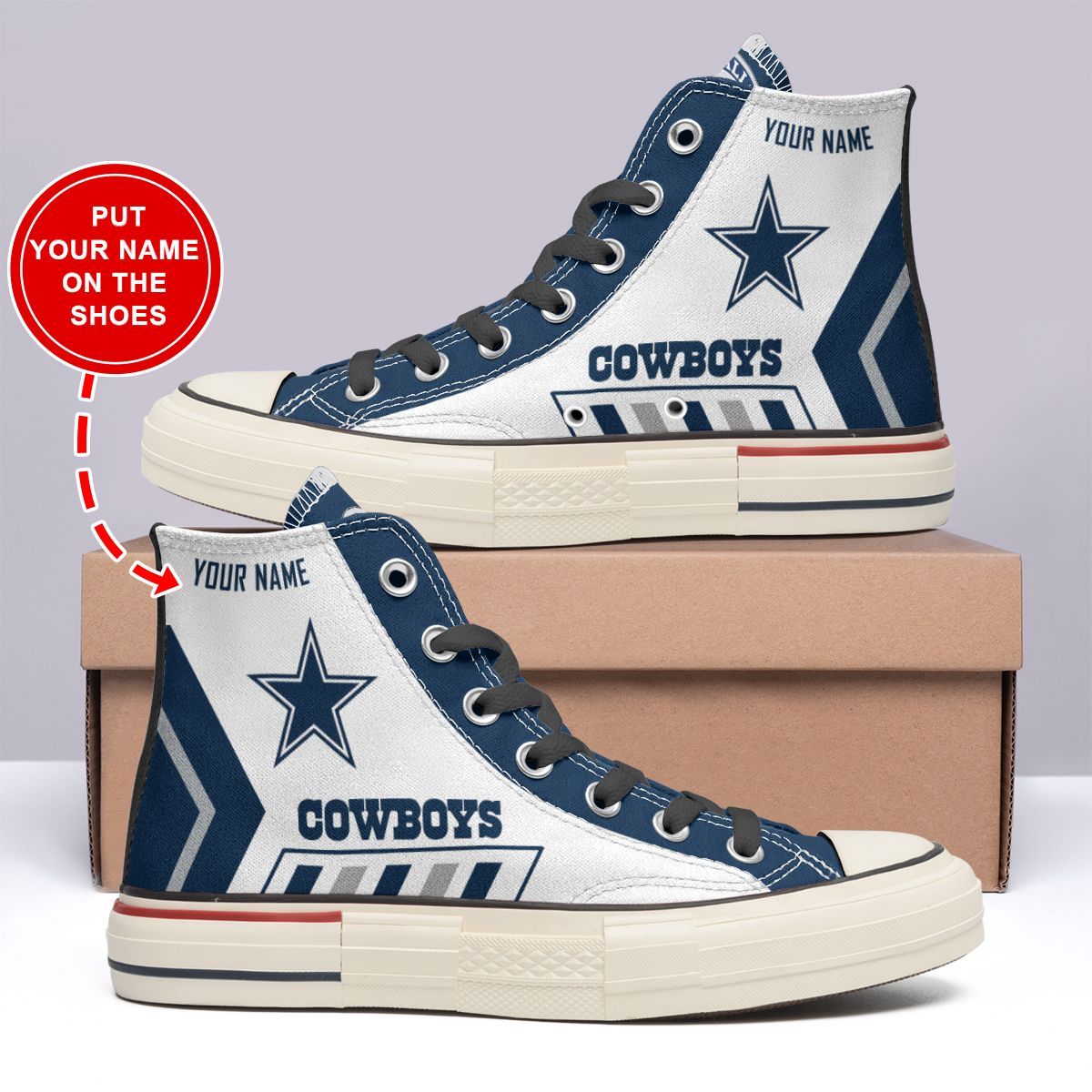 JWFancy Dallas Cowboys High Top Canvas Sneakers Shoes For Men And Women