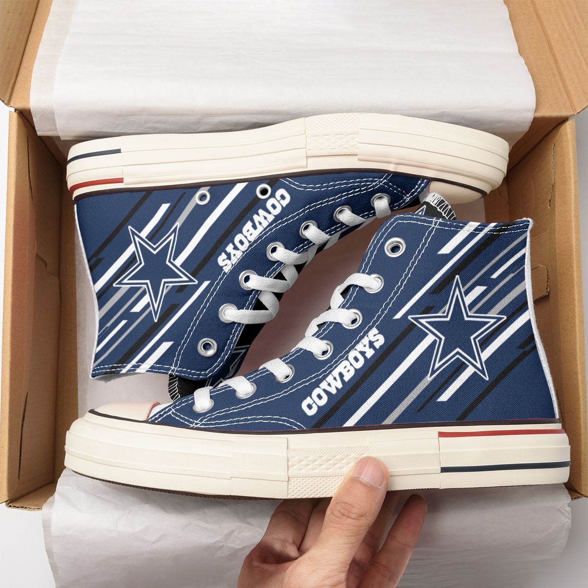 JWFancy Dallas Cowboys High Top Canvas Sneakers Shoes For Men And Women
