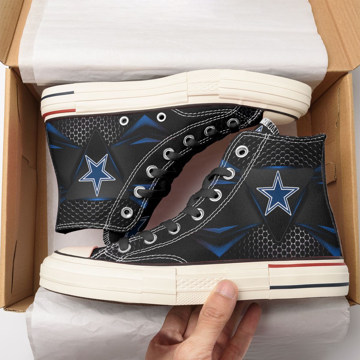 JWFancy Dallas Cowboys High Top Canvas Sneakers Shoes For Men And Women