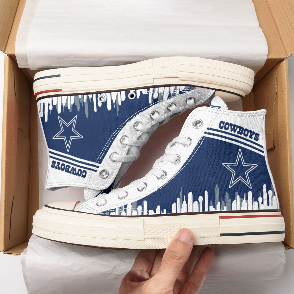 JWFancy Dallas Cowboys High Top Canvas Sneakers Shoes For Men And Women