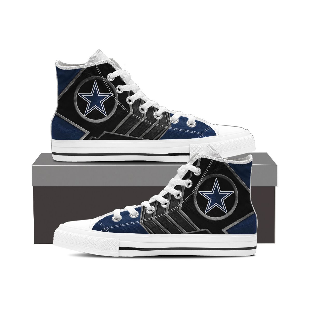 JWFancy Dallas Cowboys High Top Canvas Sneakers Shoes For Men And Women