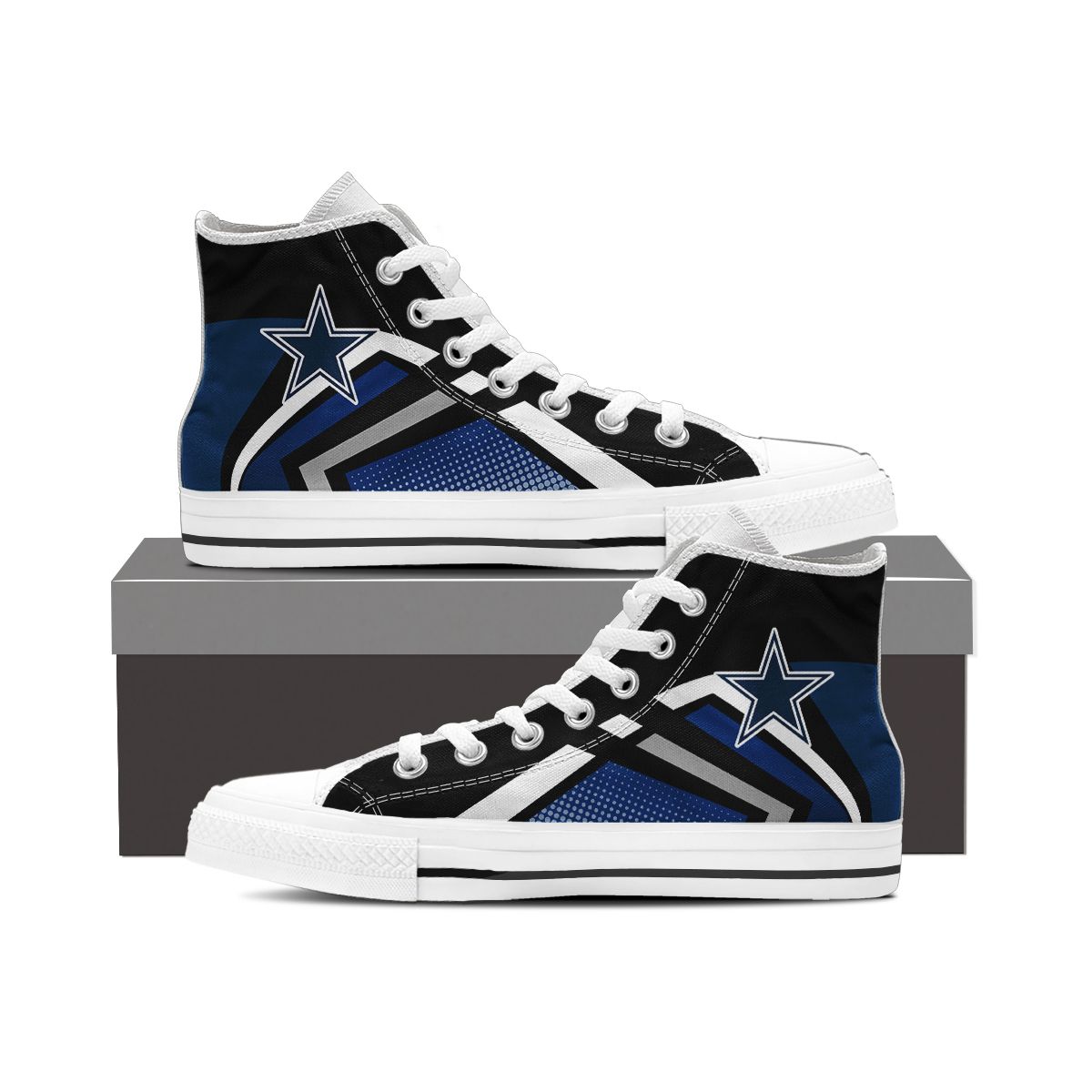 JWFancy Dallas Cowboys High Top Canvas Sneakers Shoes For Men And Women