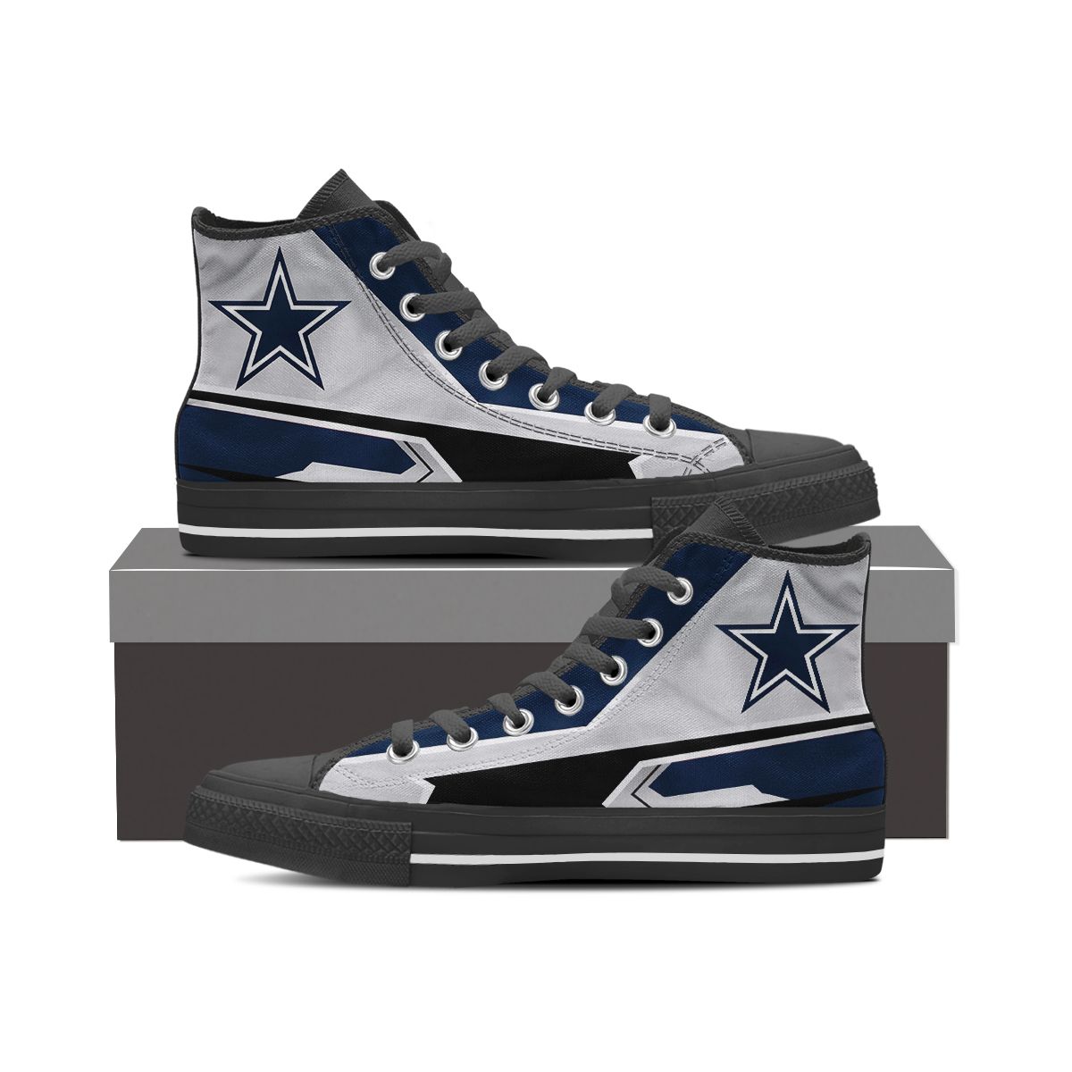 JWFancy Dallas Cowboys High Top Canvas Sneakers Shoes For Men And Women