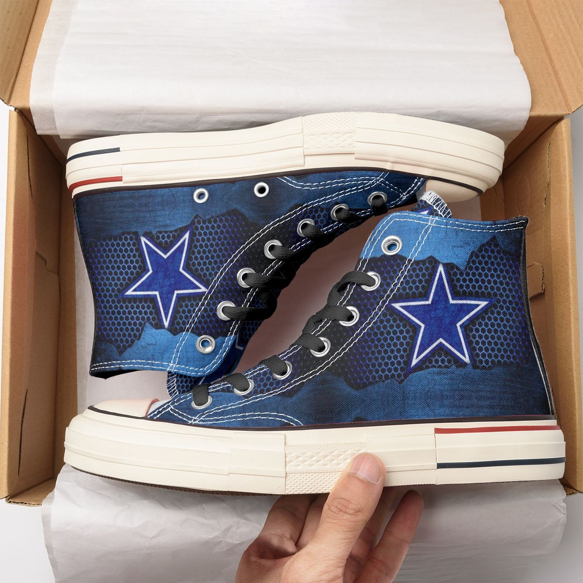 JWFancy Dallas Cowboys High Top Canvas Sneakers Shoes For Men And Women