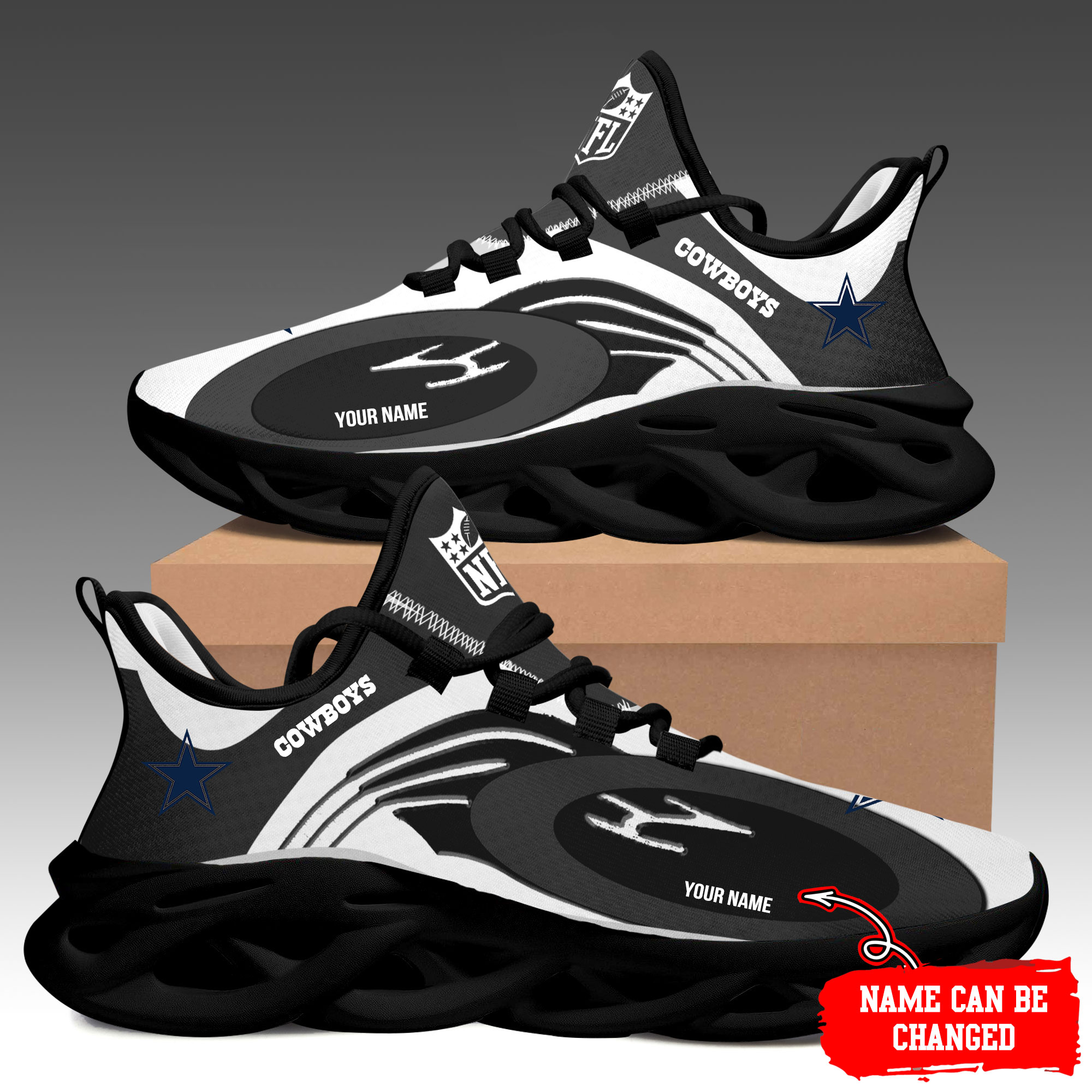 JWFancy Dallas Cowboys Max Soul Shoes Sneakers For Men And Women
