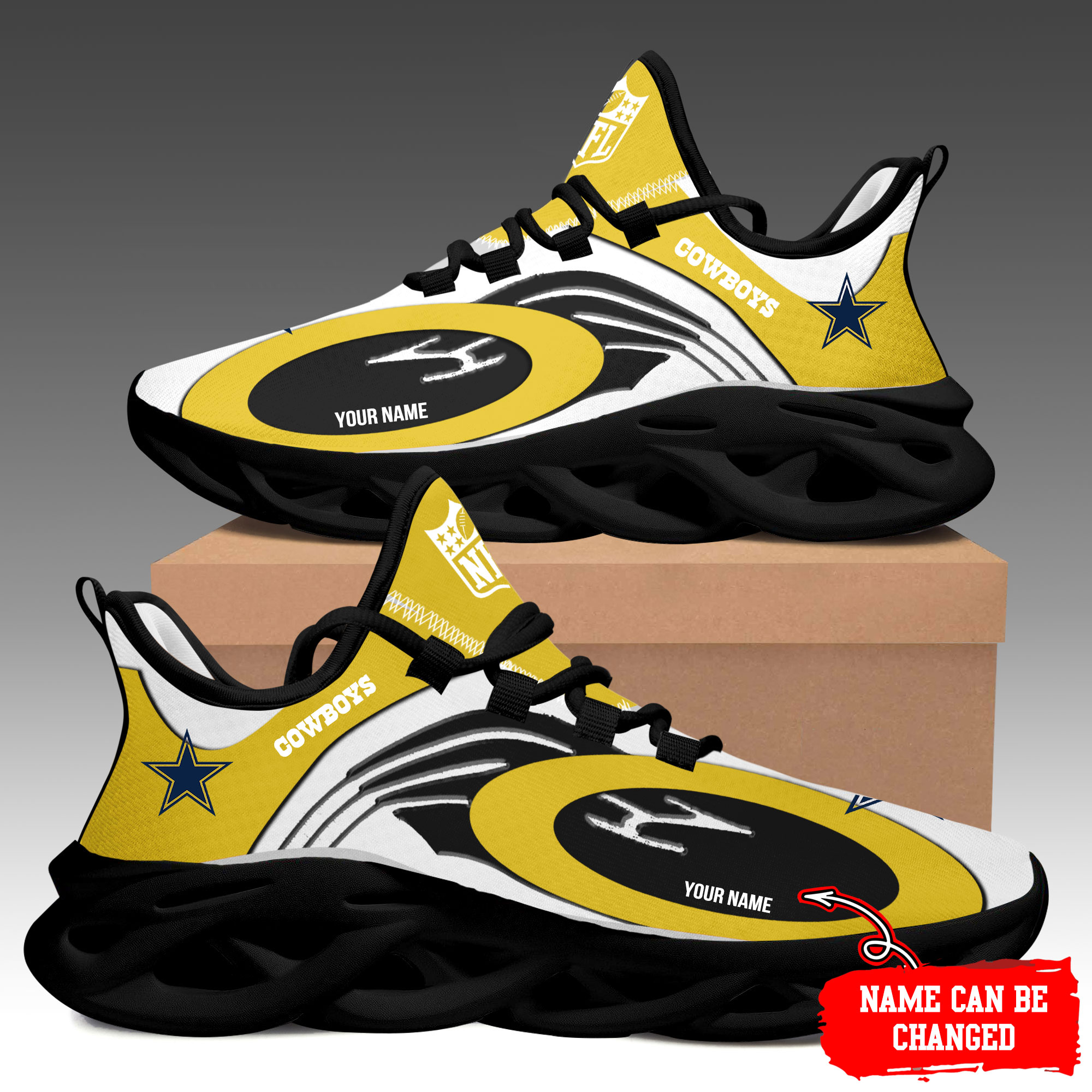 JWFancy Dallas Cowboys Max Soul Shoes Sneakers For Men And Women
