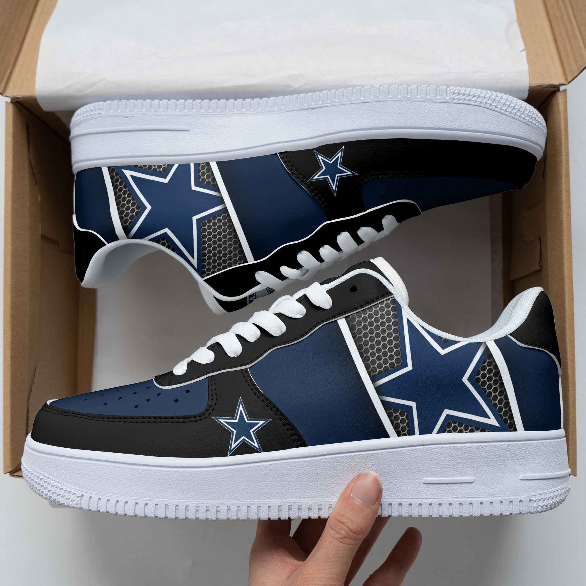 JWFancy Dallas Cowboys NFL Air Low-Top Sneakers Shoes For Men And Women