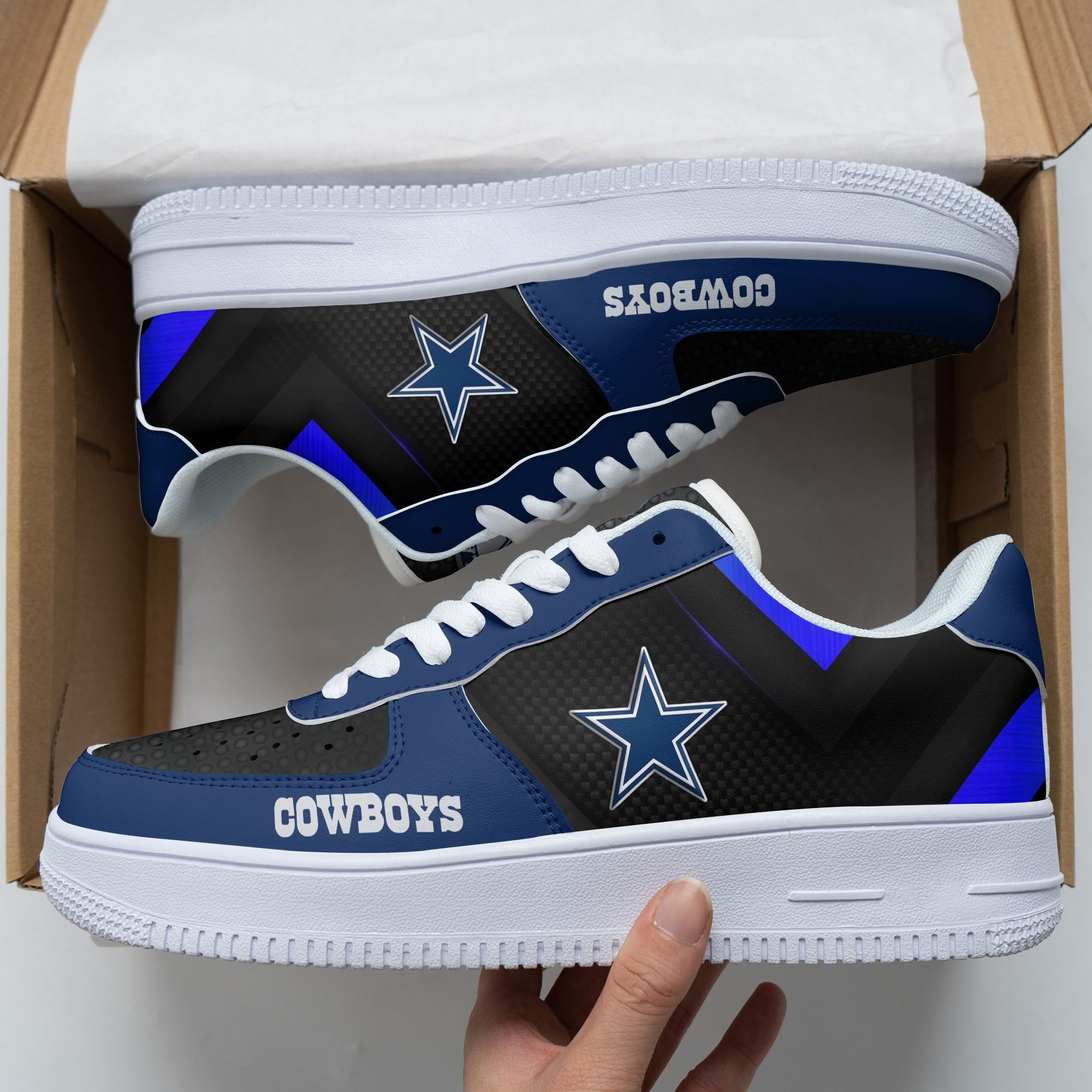 JWFancy Dallas Cowboys NFL Air Low-Top Sneakers Shoes For Men And Women