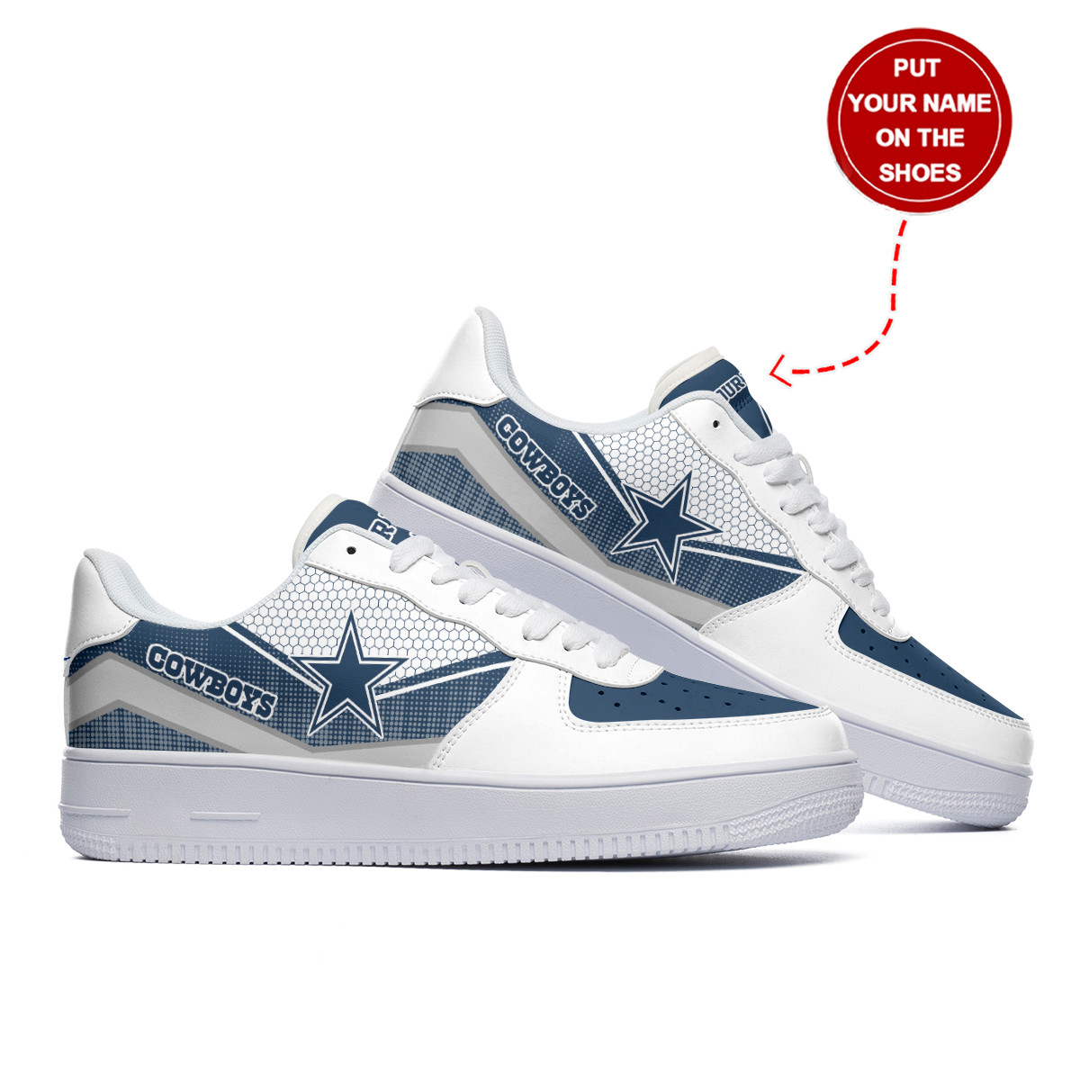 JWFancy Dallas Cowboys NFL Air Low-Top Sneakers Shoes For Men And Women