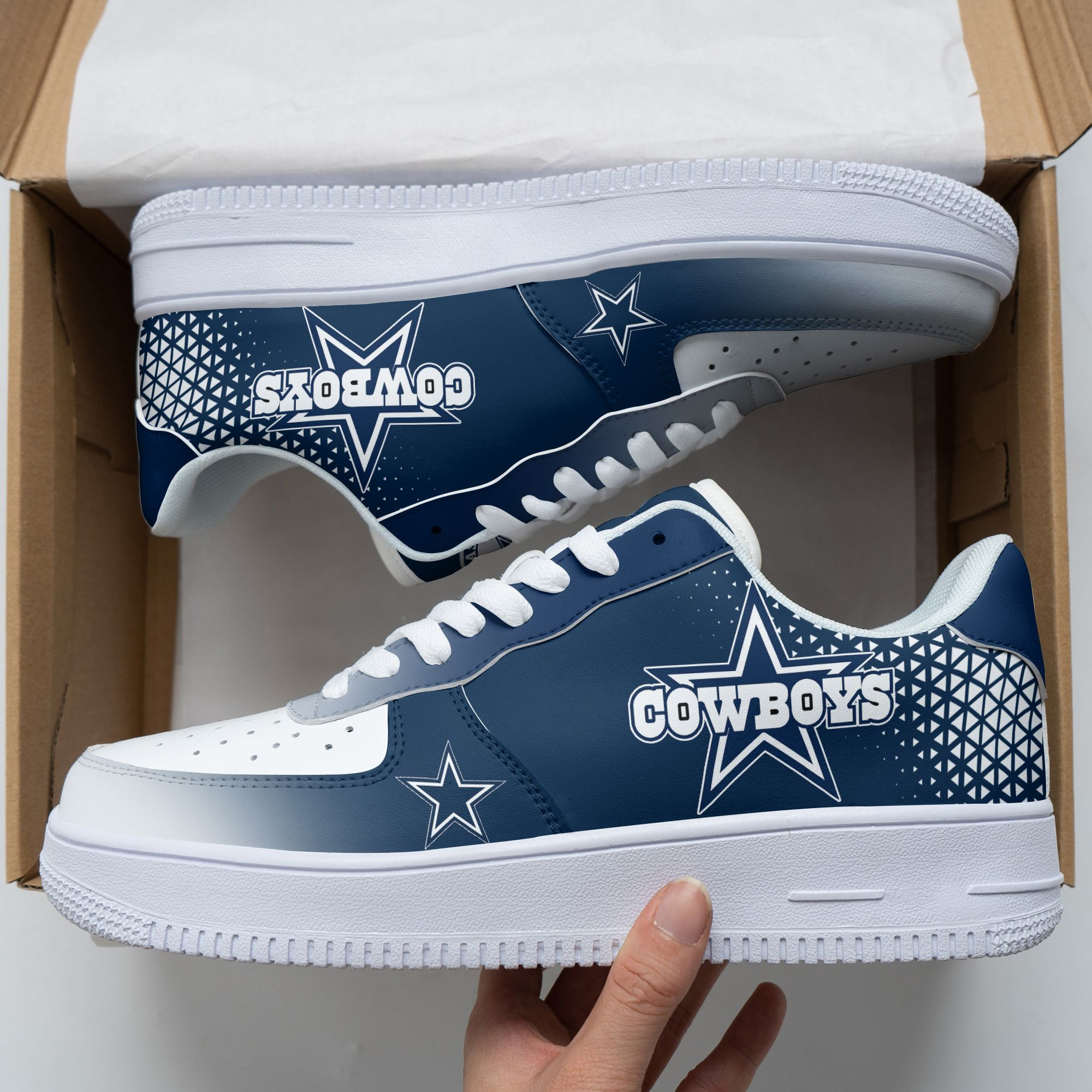 JWFancy Dallas Cowboys NFL Air Low-Top Sneakers Shoes For Men And Women