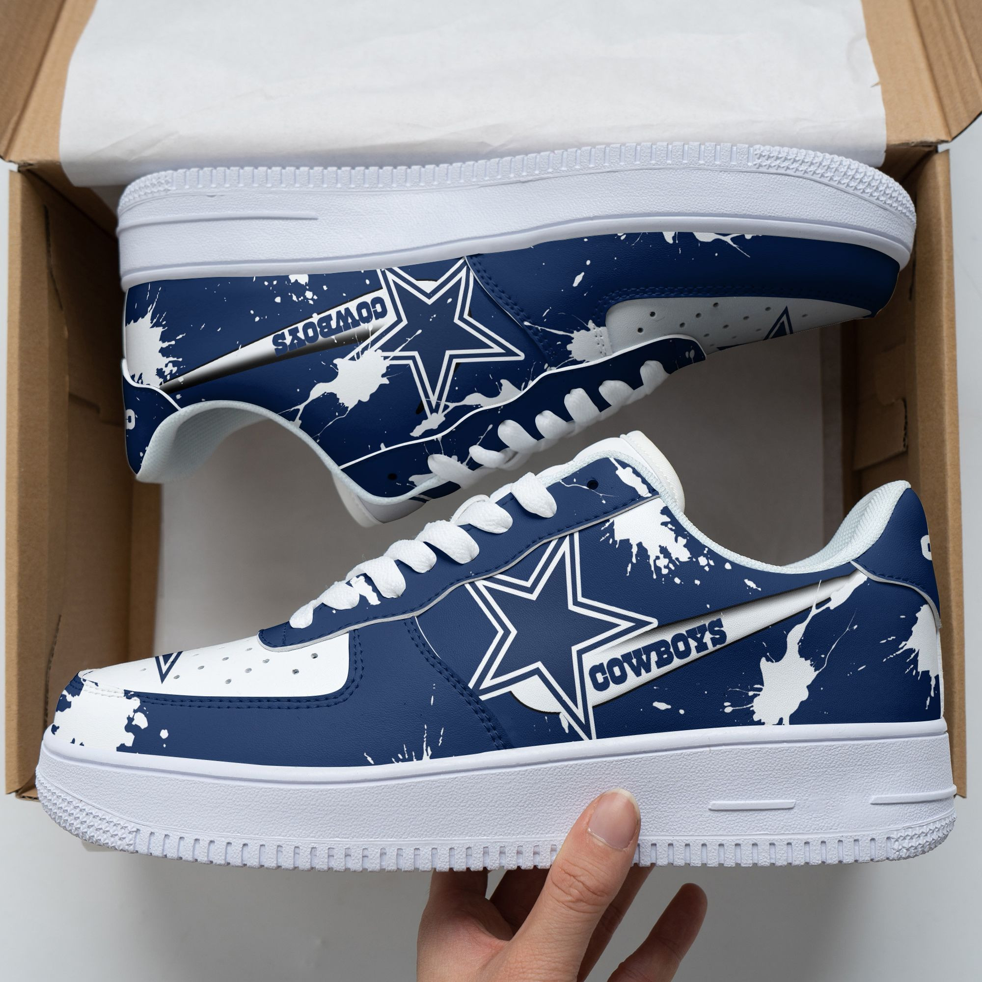 JWFancy Dallas Cowboys NFL Air Low-Top Sneakers Shoes For Men And Women