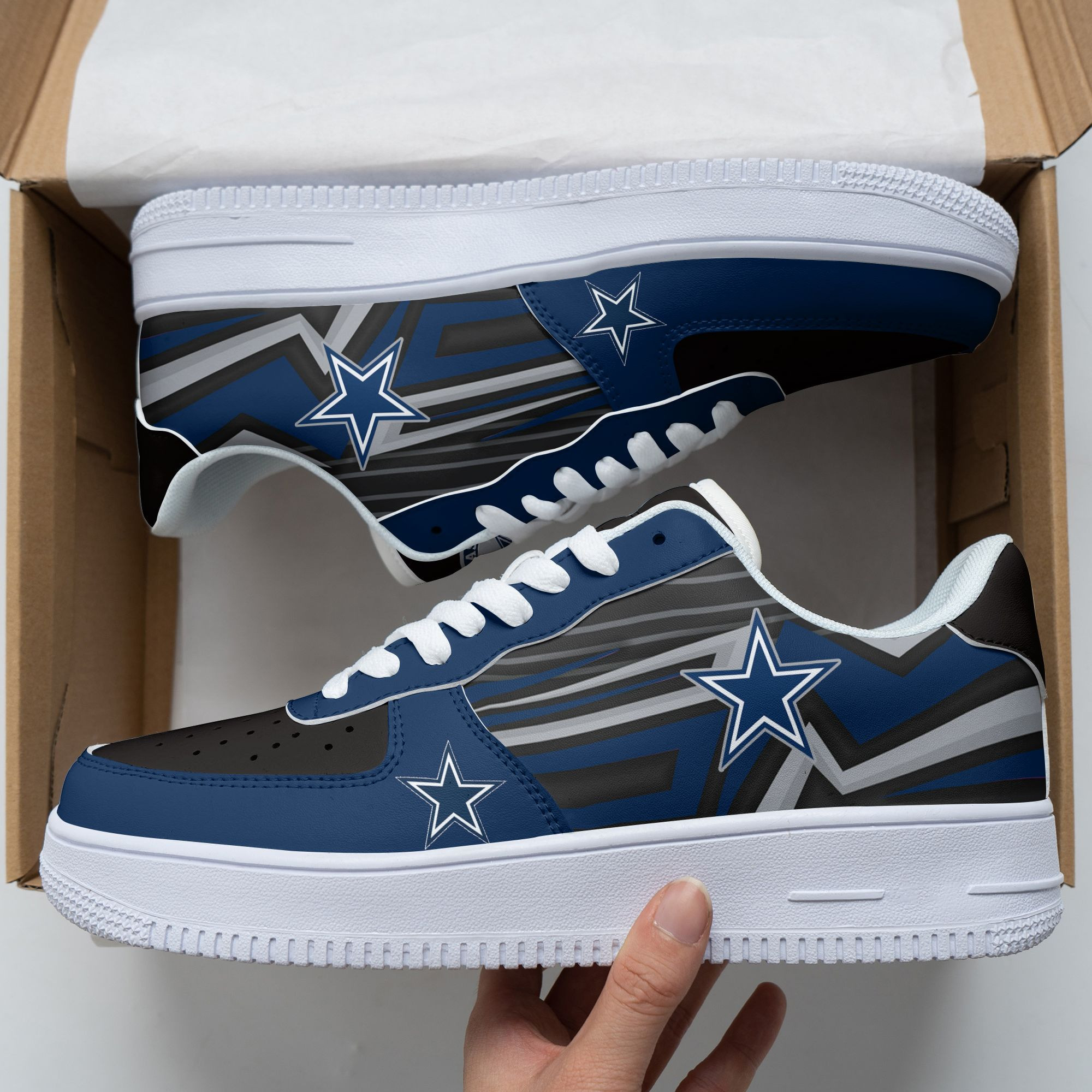 JWFancy Dallas Cowboys NFL Air Low-Top Sneakers Shoes For Men And Women