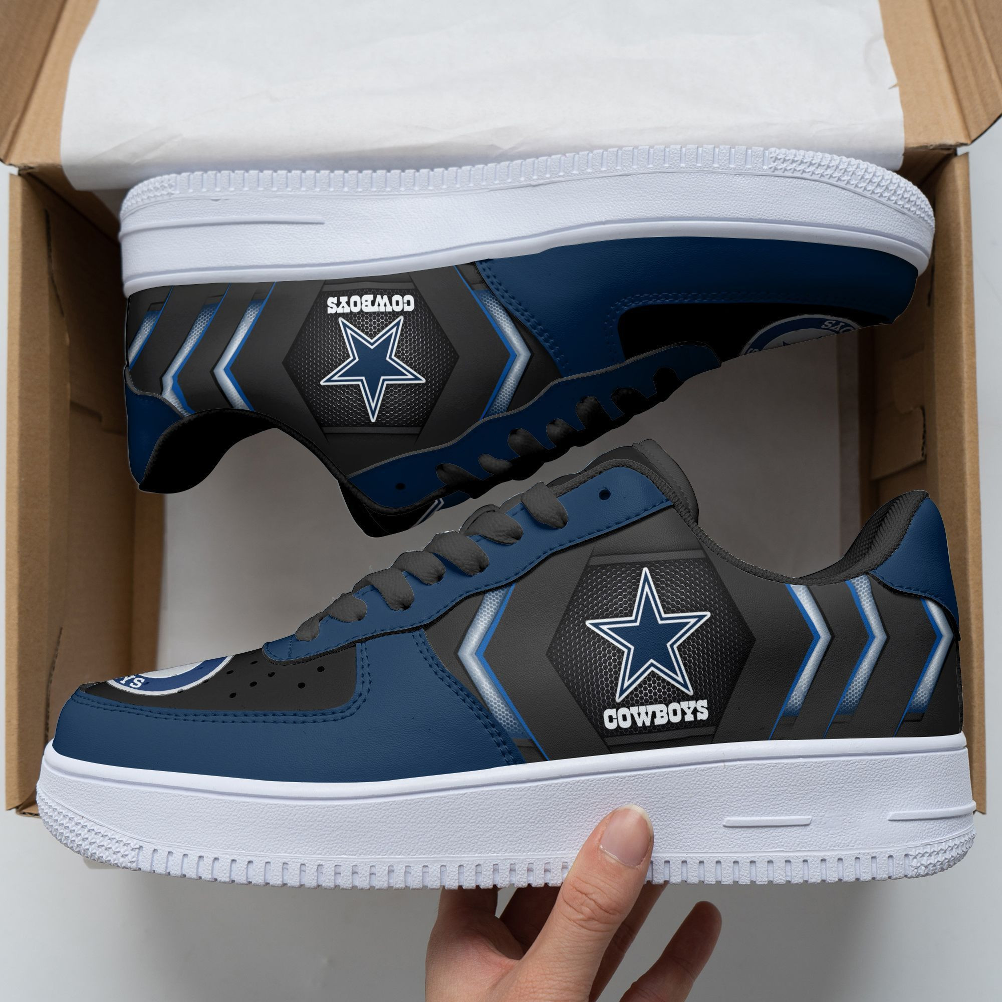 JWFancy Dallas Cowboys NFL Air Low-Top Sneakers Shoes For Men And Women