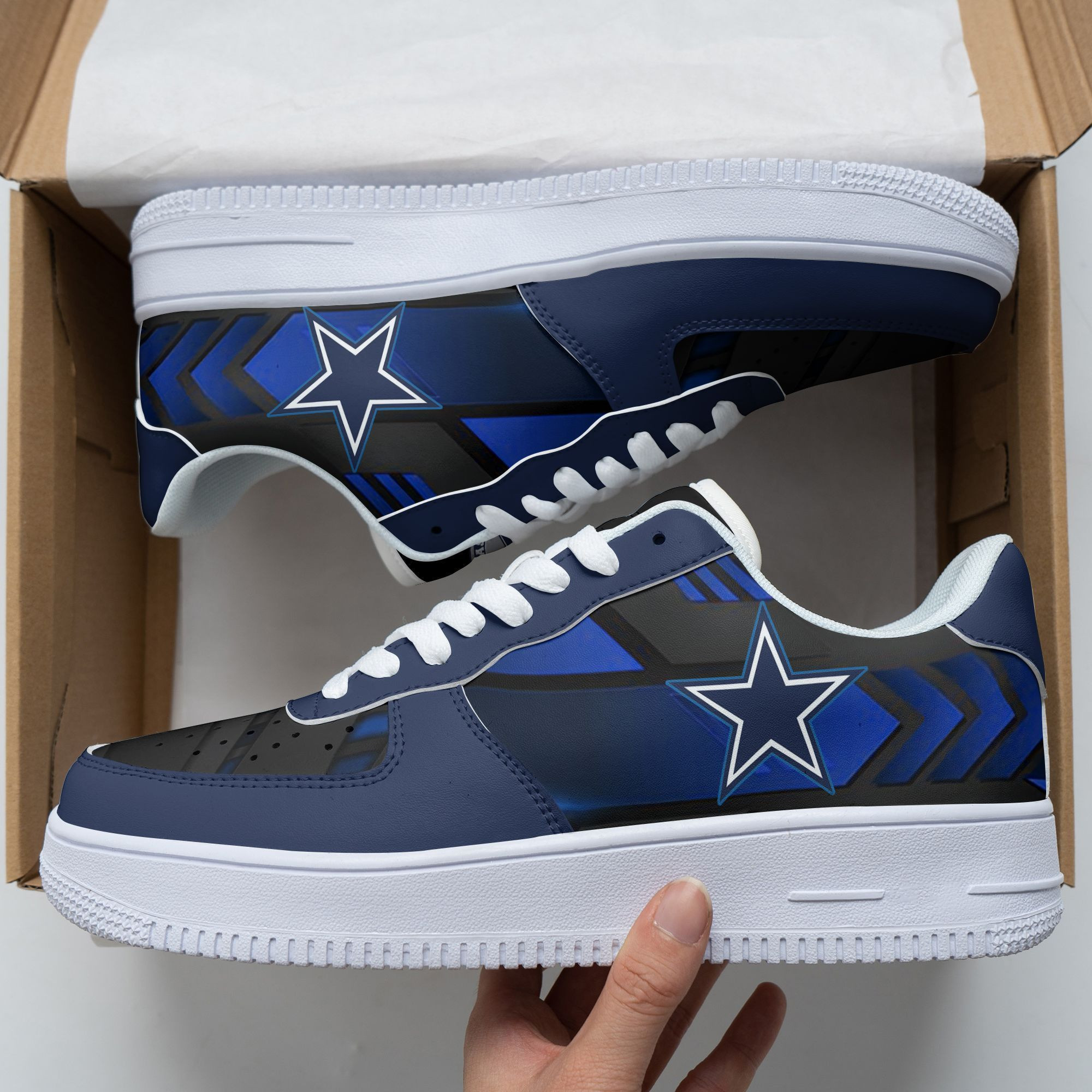 JWFancy Dallas Cowboys NFL Air Low-Top Sneakers Shoes For Men And Women