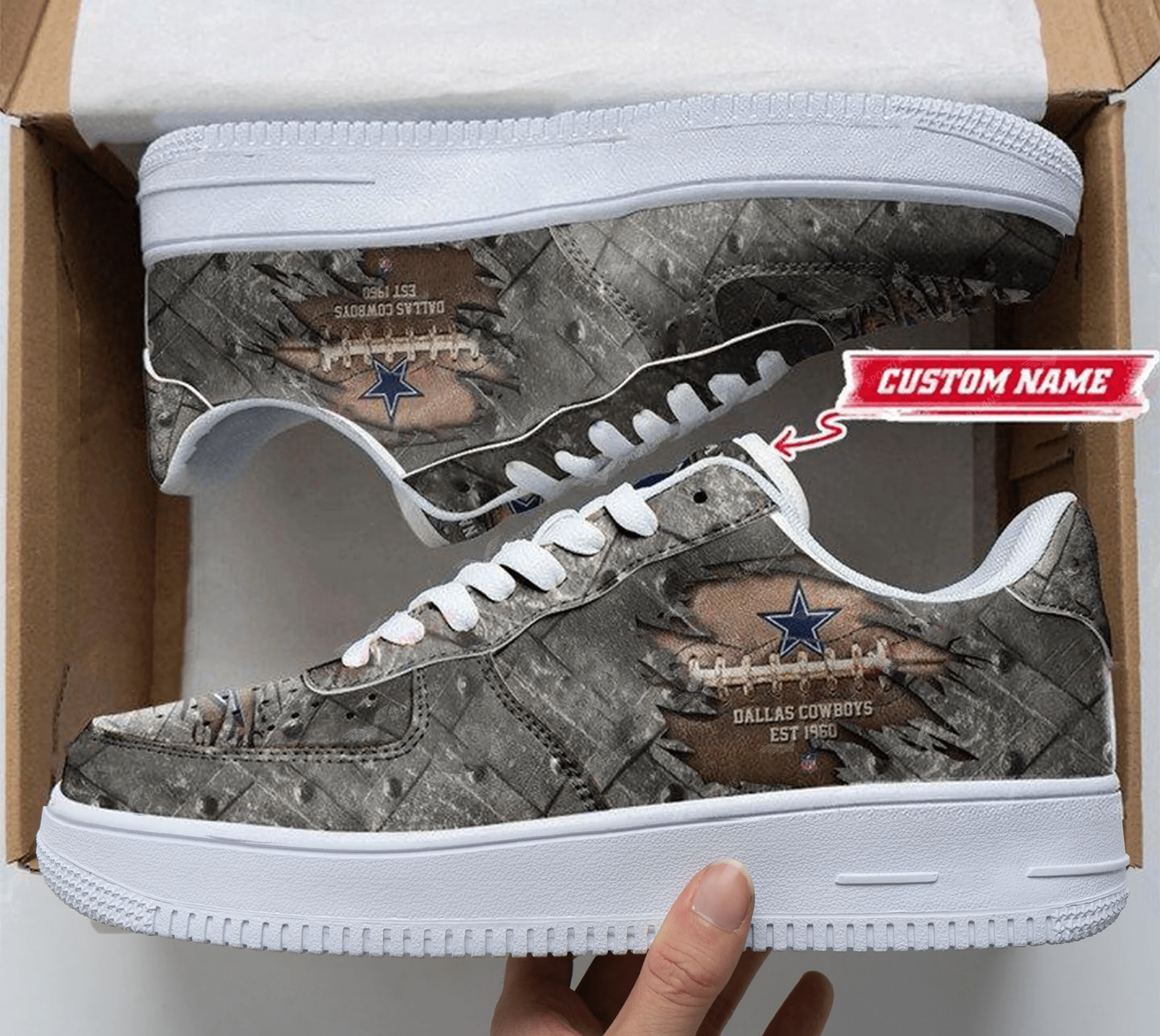JWFancy Dallas Cowboys NFL Air Low-Top Sneakers Shoes For Men And Women