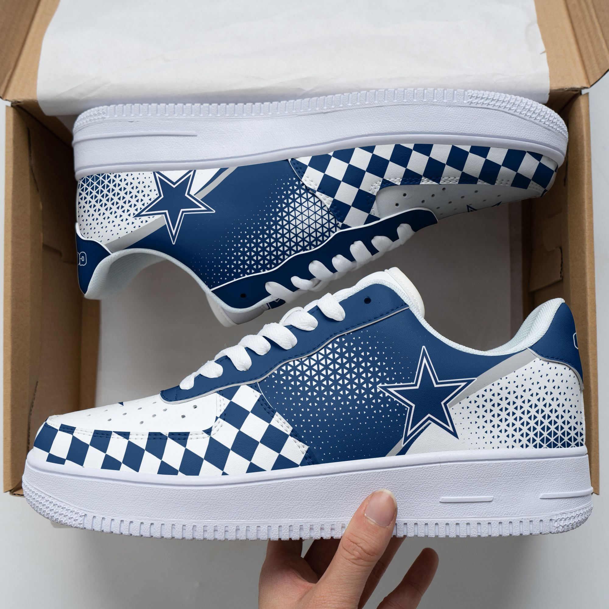 JWFancy Dallas Cowboys NFL Air Low-Top Sneakers Shoes For Men And Women
