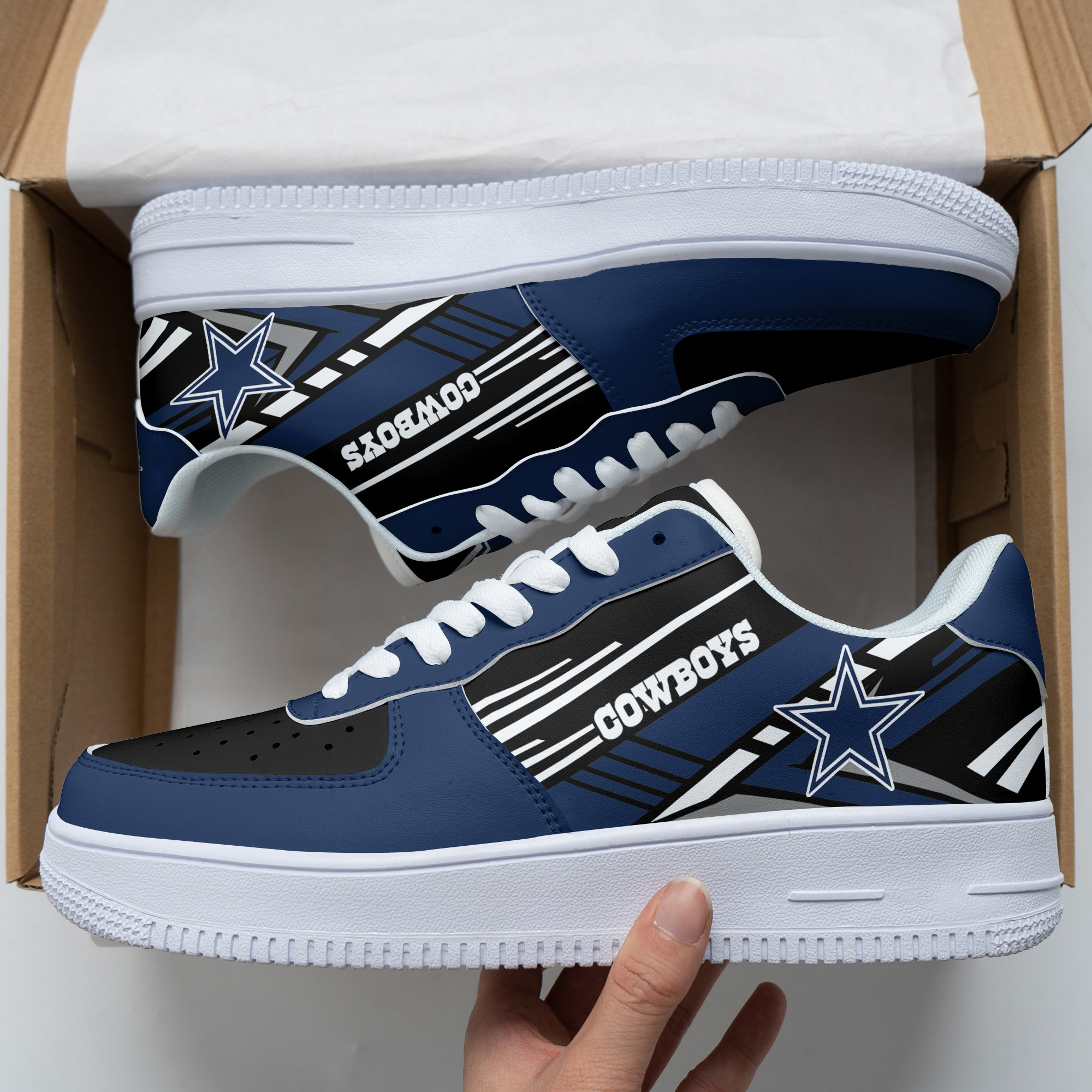 JWFancy Dallas Cowboys NFL Air Low-Top Sneakers Shoes For Men And Women
