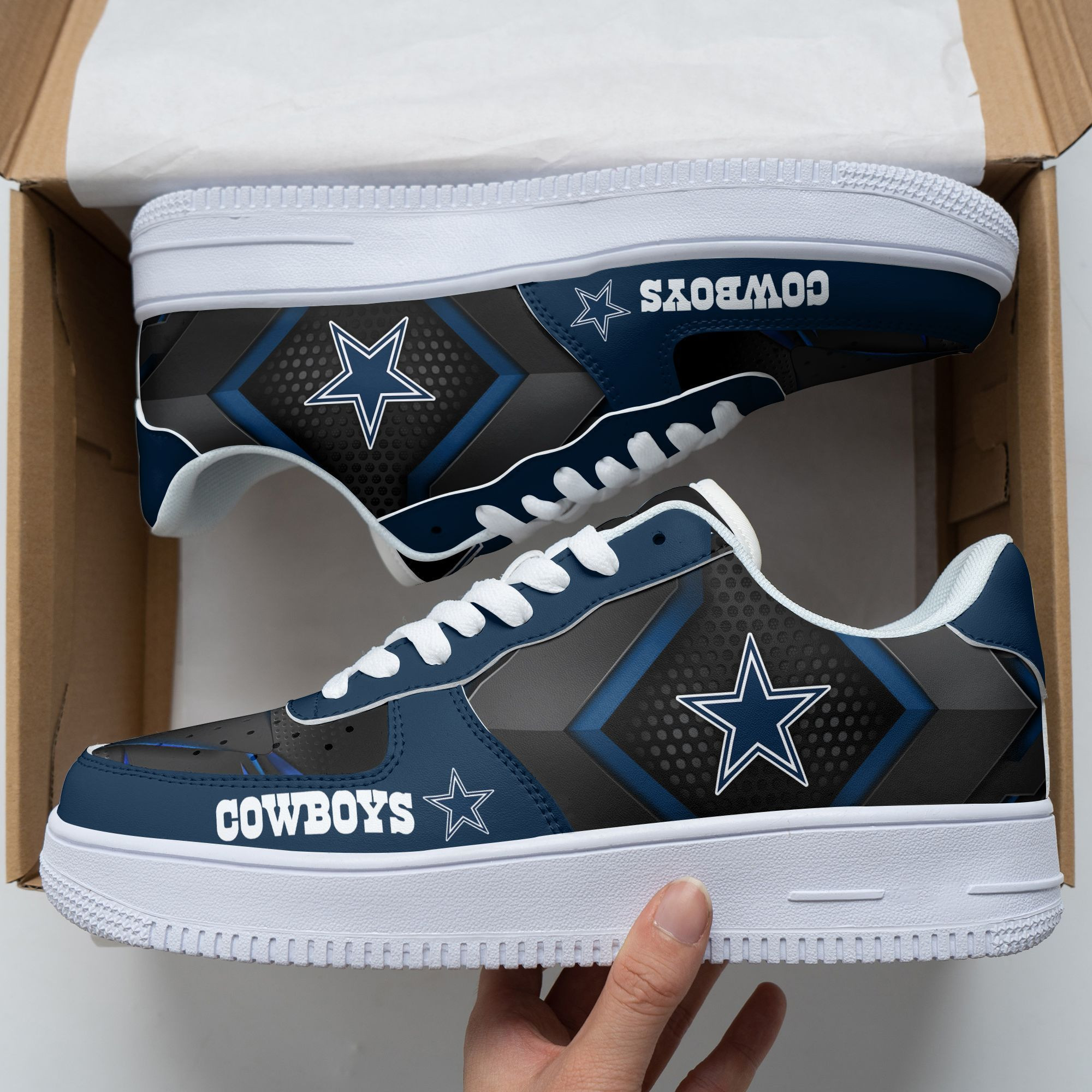 JWFancy Dallas Cowboys NFL Air Low-Top Sneakers Shoes For Men And Women