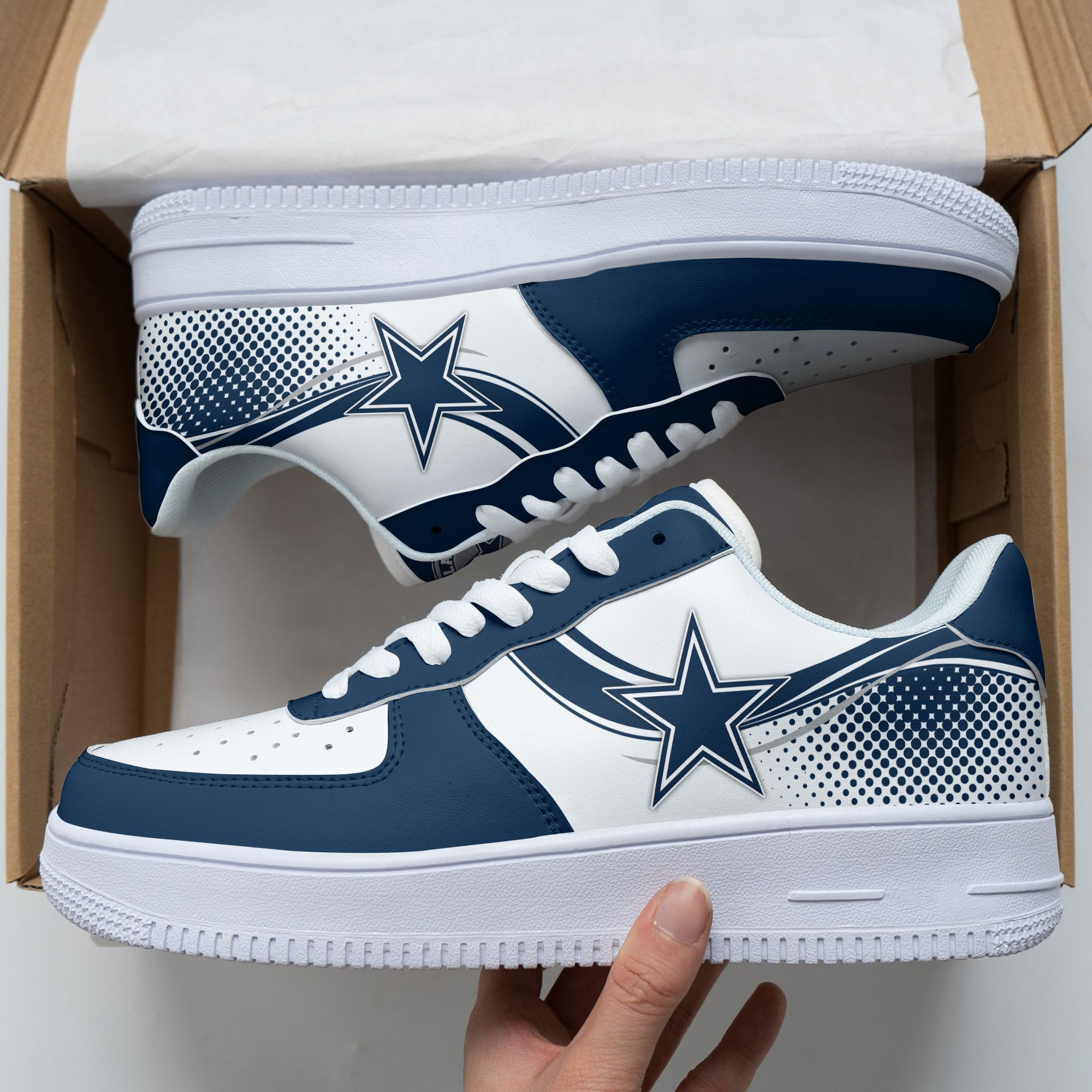 JWFancy Dallas Cowboys NFL Air Low-Top Sneakers Shoes For Men And Women