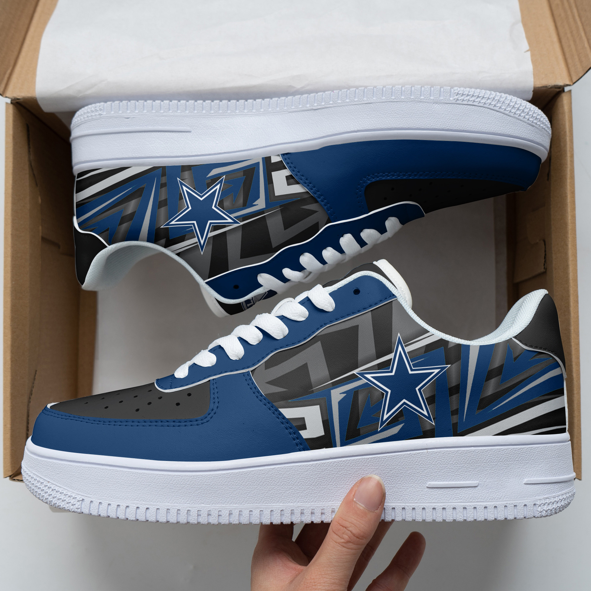 JWFancy Dallas Cowboys NFL Air Low-Top Sneakers Shoes For Men And Women