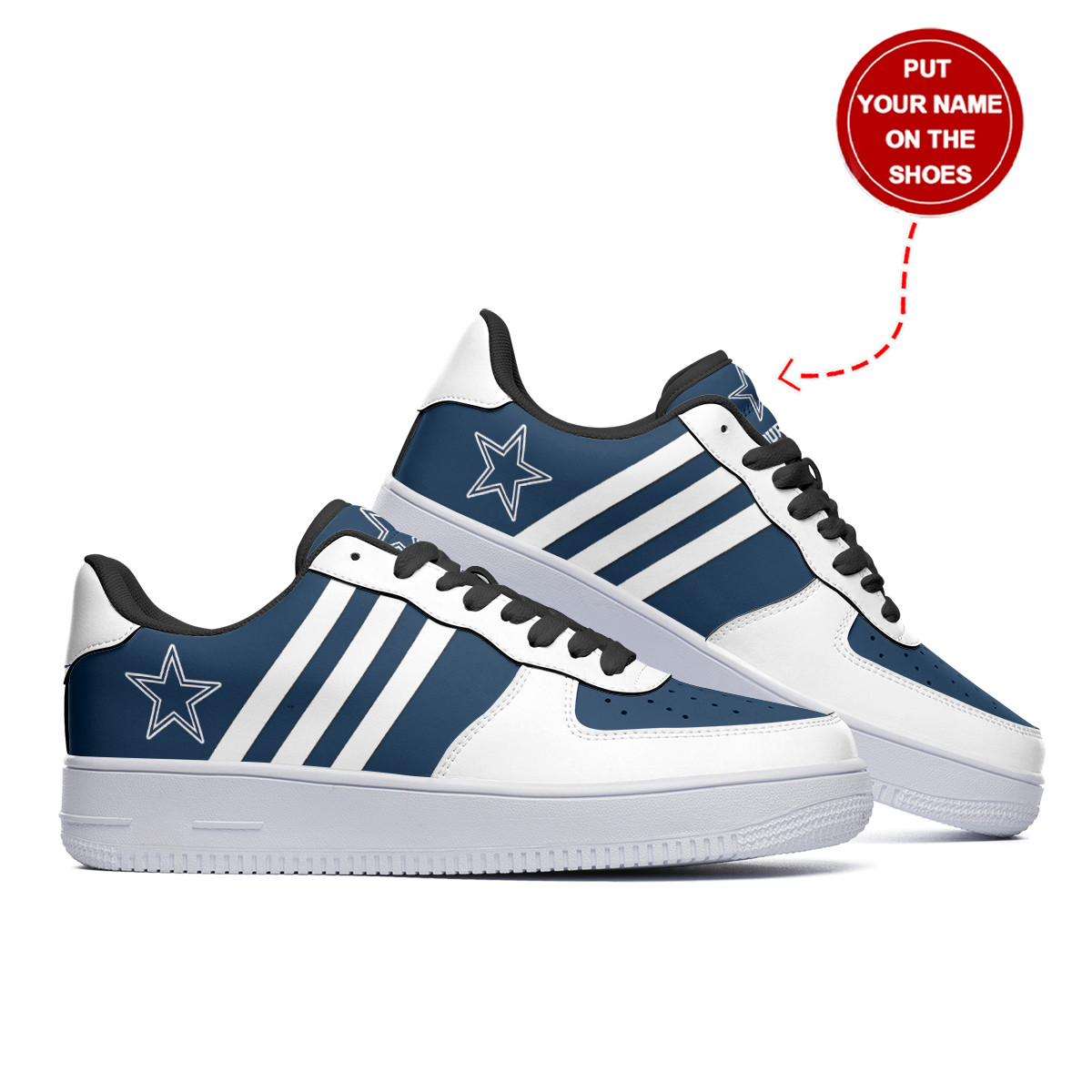 JWFancy Dallas Cowboys NFL Air Low-Top Sneakers Shoes For Men And Women