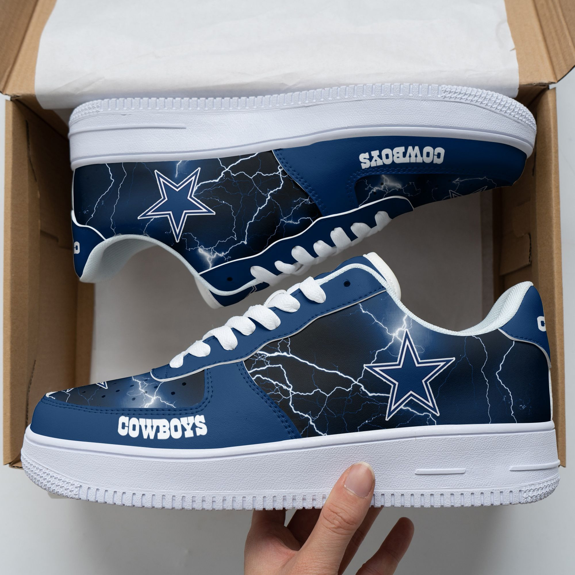 JWFancy Dallas Cowboys NFL Air Low-Top Sneakers Shoes For Men And Women