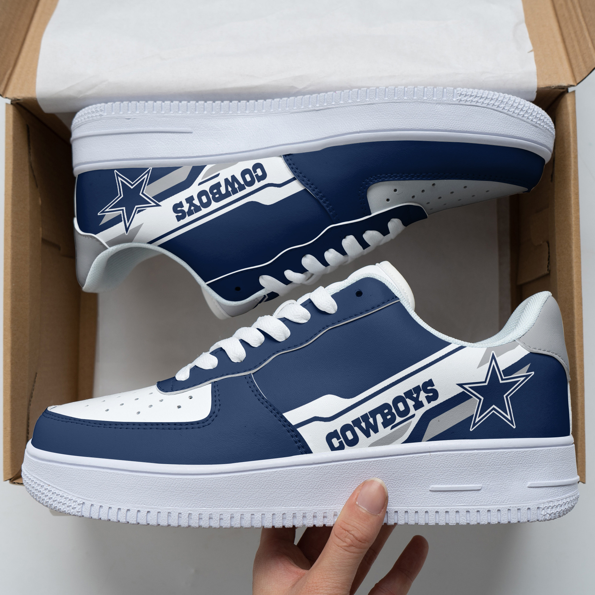 JWFancy Dallas Cowboys NFL Air Low-Top Sneakers Shoes For Men And Women