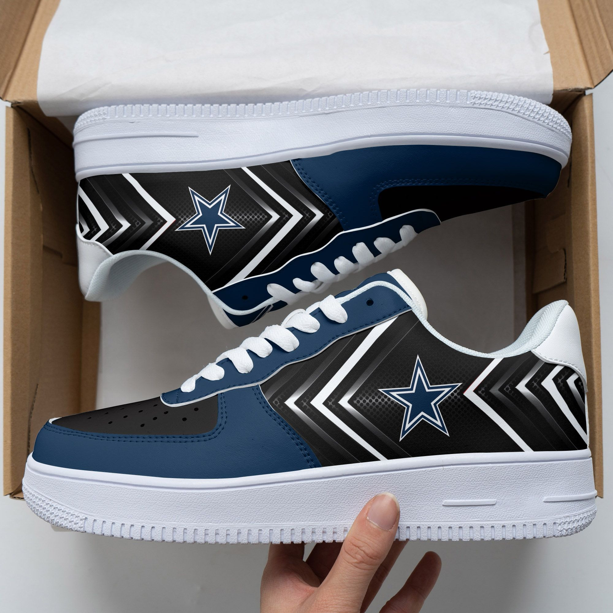 JWFancy Dallas Cowboys NFL Air Low-Top Sneakers Shoes For Men And Women