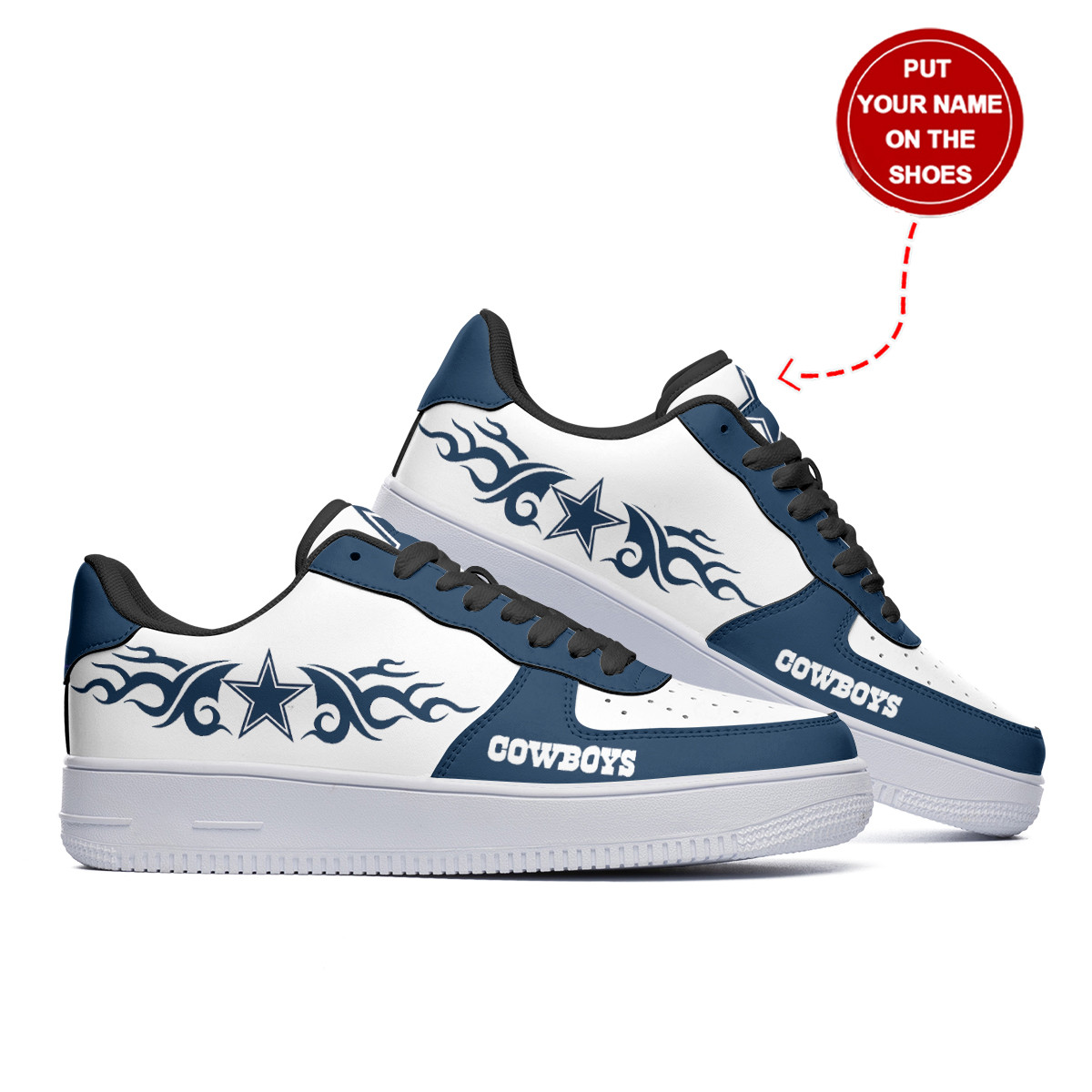 JWFancy Dallas Cowboys NFL Air Low-Top Sneakers Shoes For Men And Women