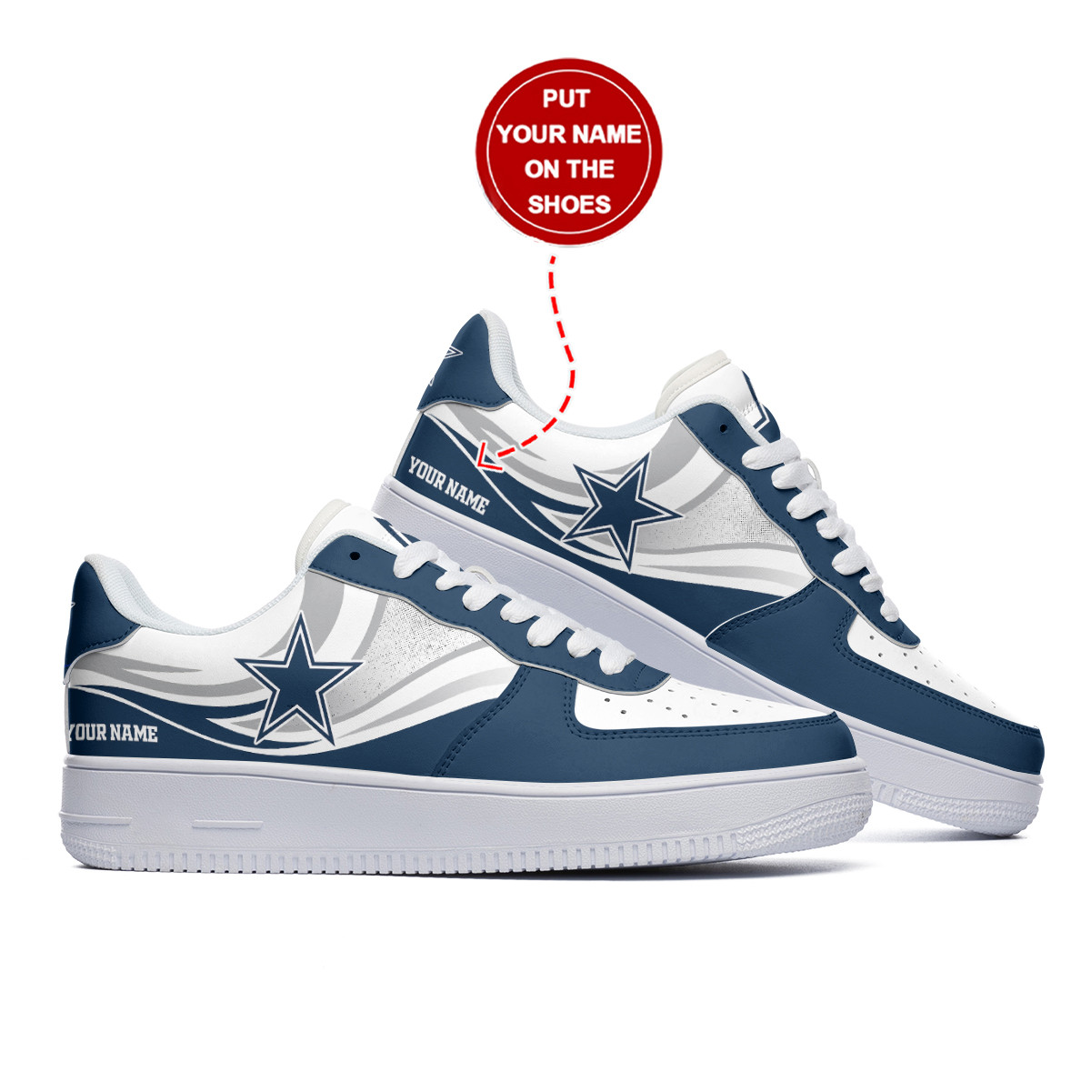 JWFancy Dallas Cowboys NFL Air Low-Top Sneakers Shoes For Men And Women
