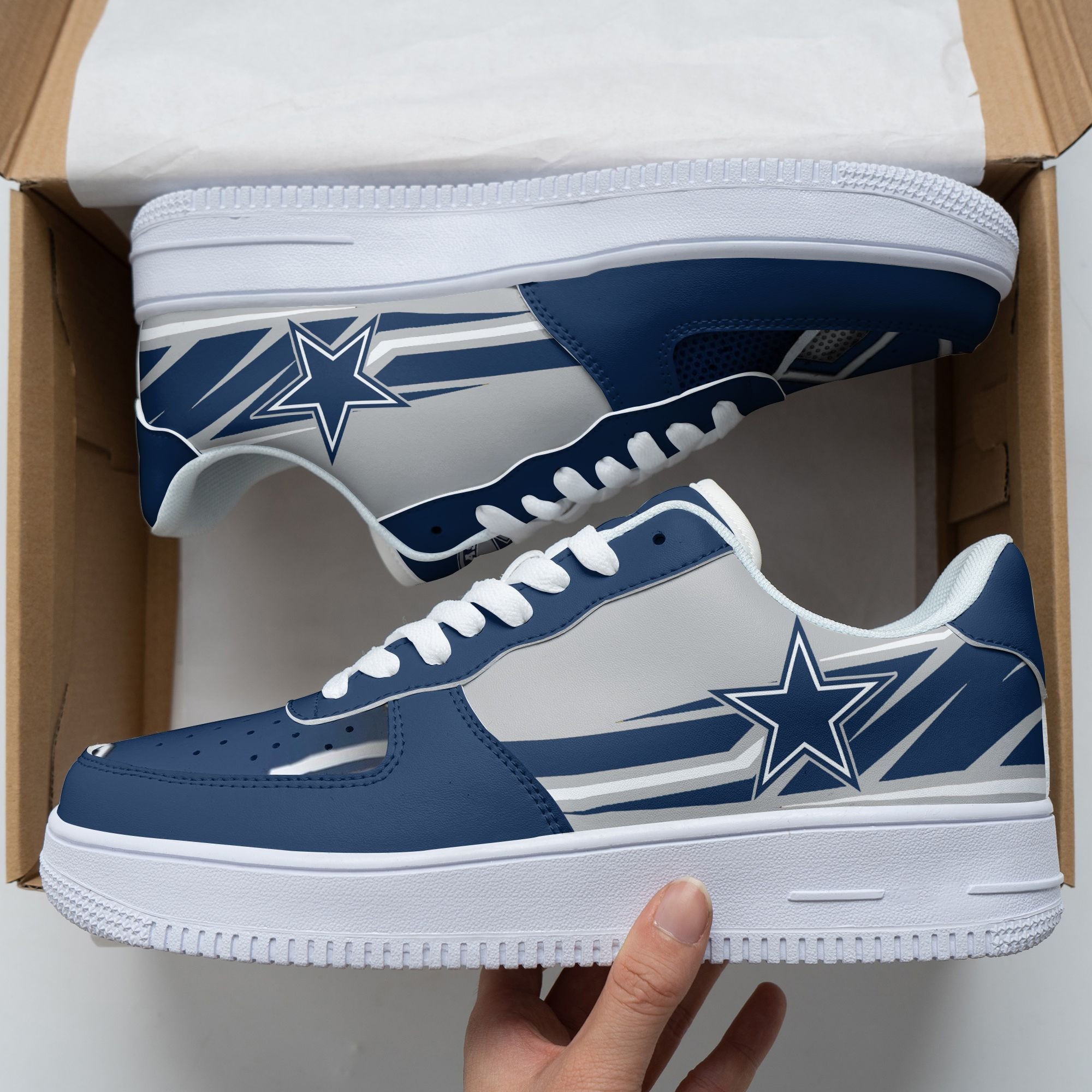 JWFancy Dallas Cowboys NFL Air Low-Top Sneakers Shoes For Men And Women