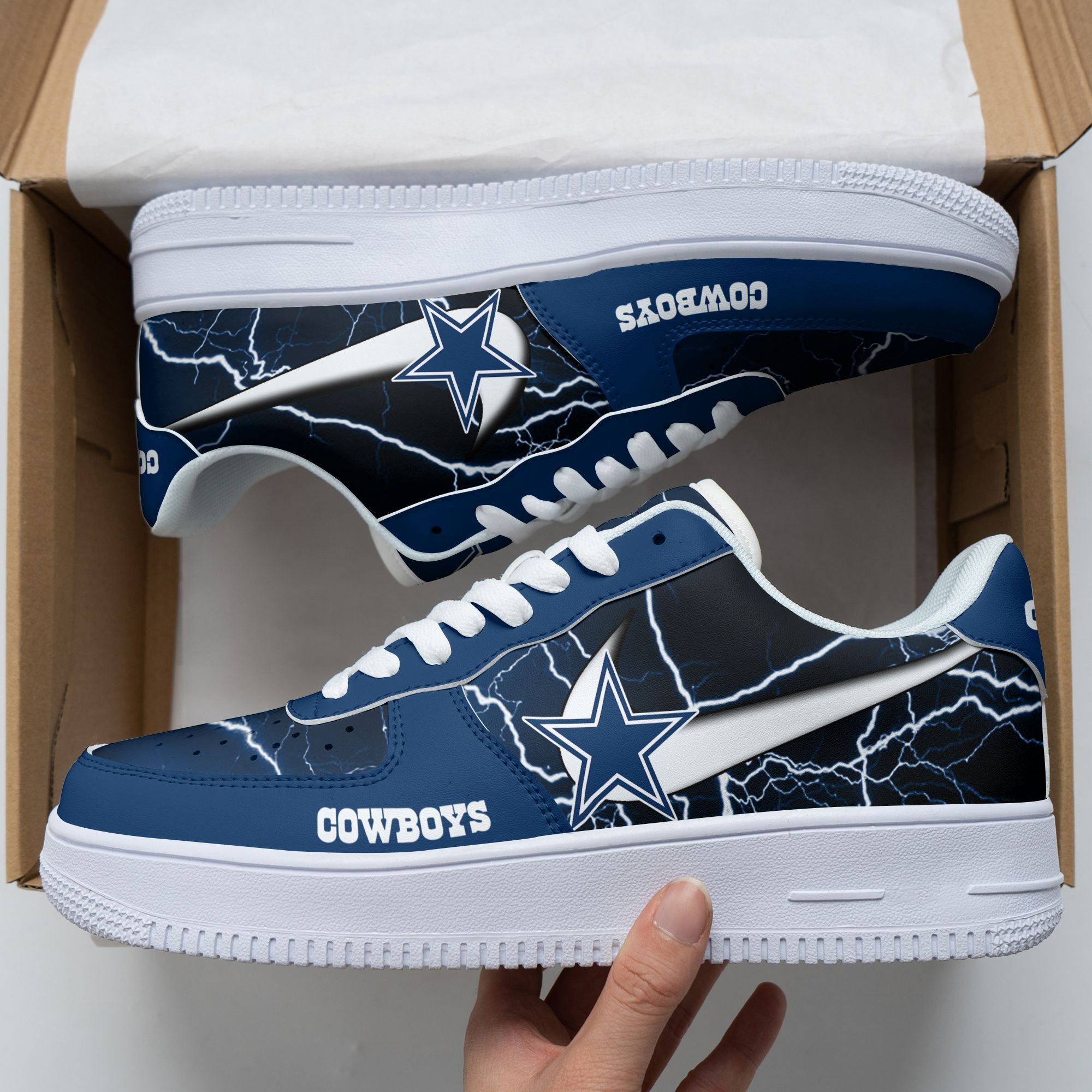 JWFancy Dallas Cowboys NFL Air Low-Top Sneakers Shoes For Men And Women