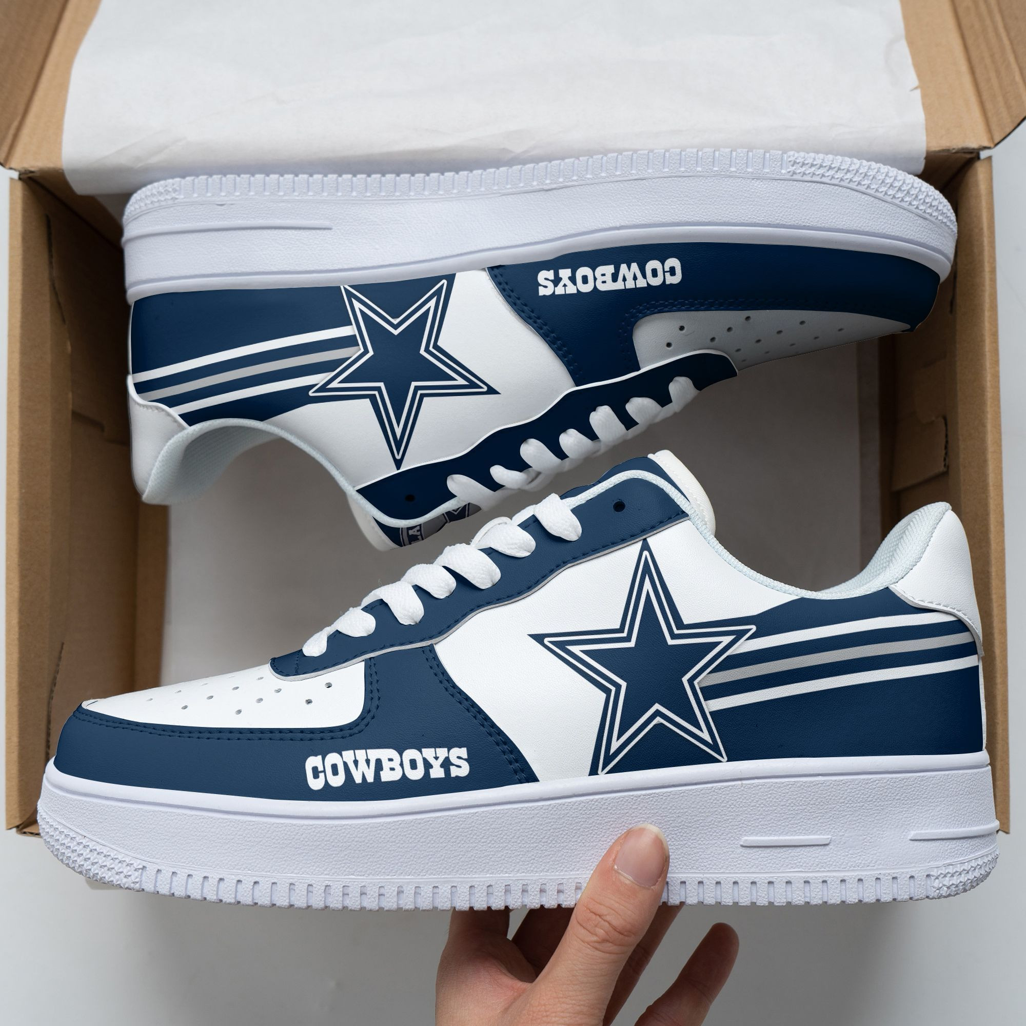 JWFancy Dallas Cowboys NFL Air Low-Top Sneakers Shoes For Men And Women