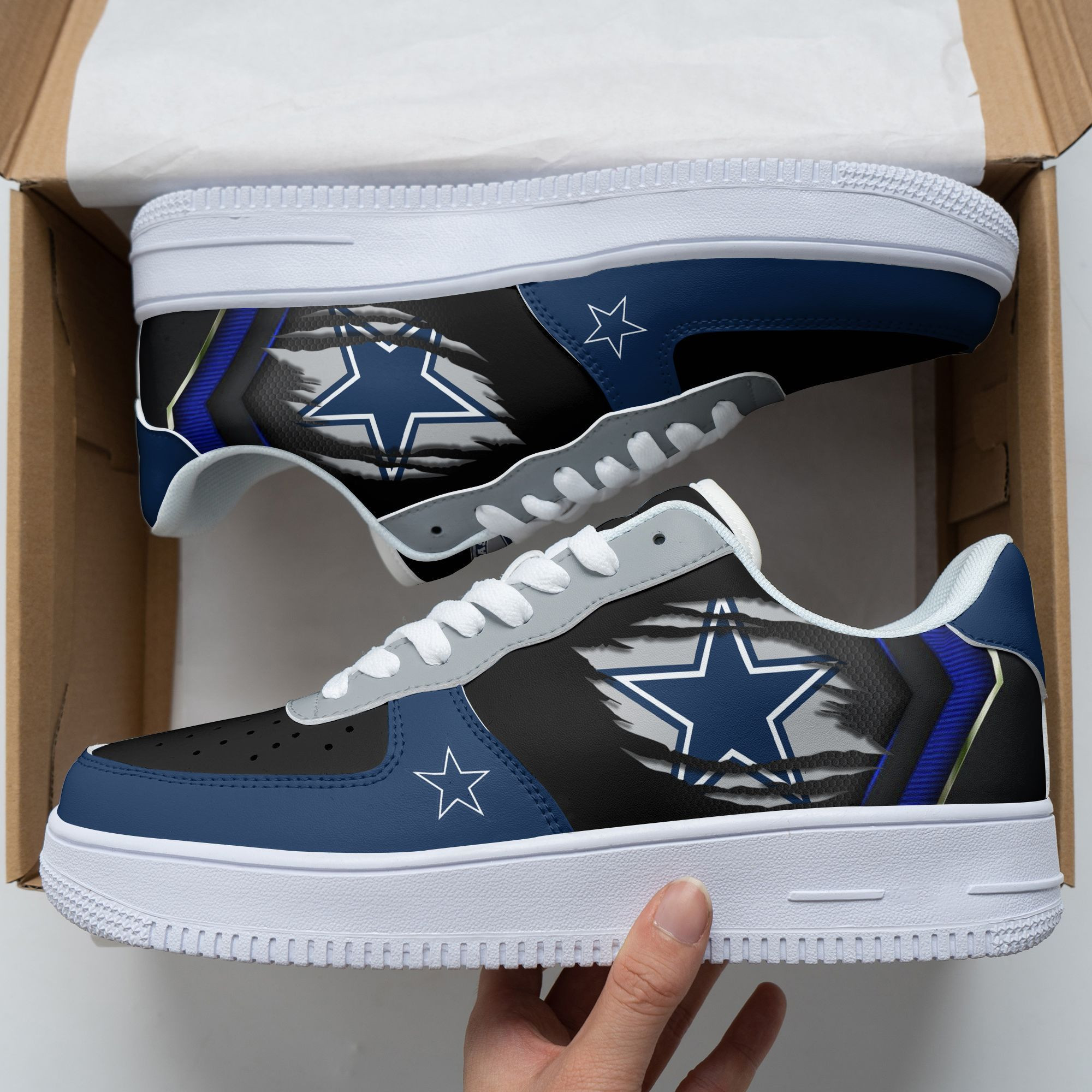 JWFancy Dallas Cowboys NFL Air Low-Top Sneakers Shoes For Men And Women