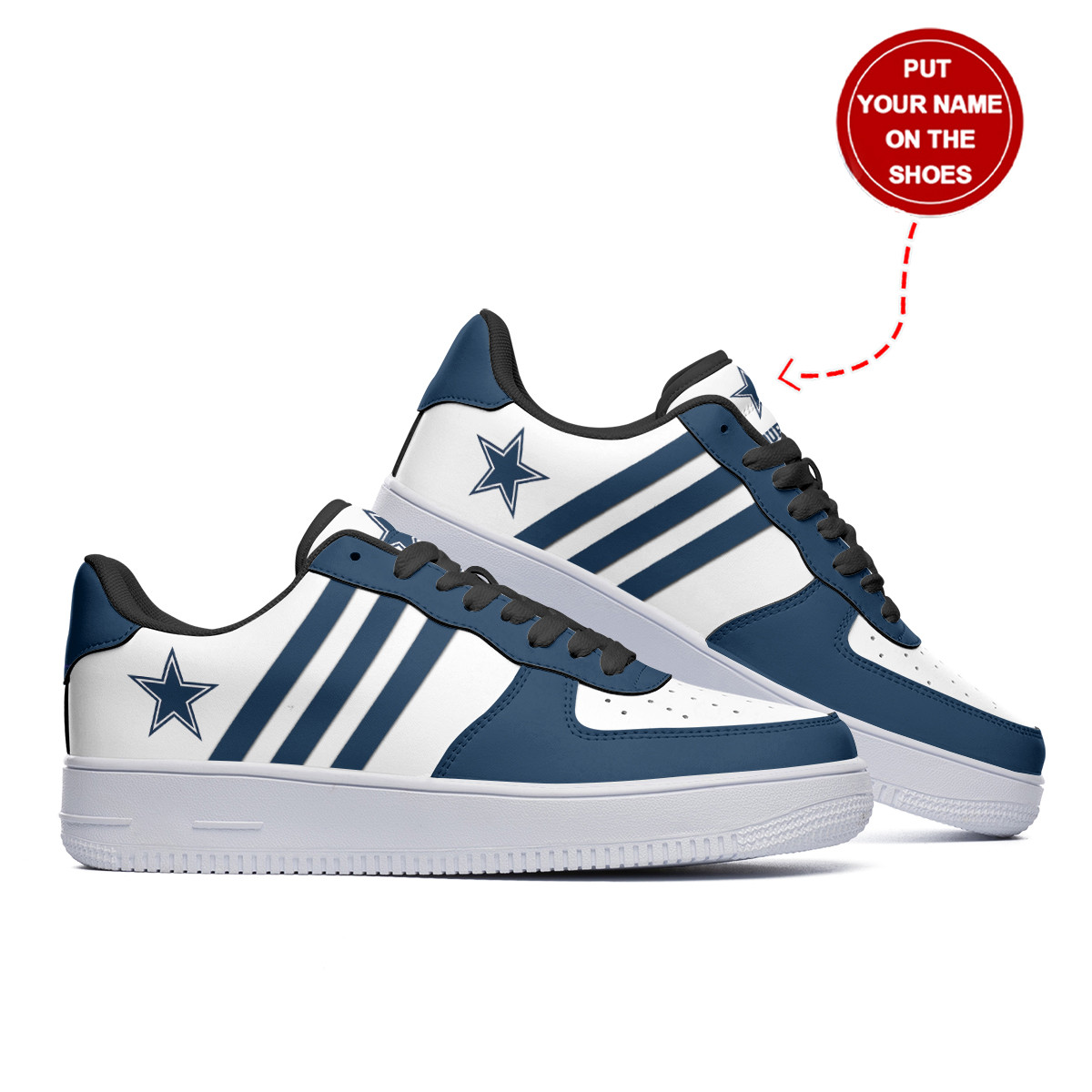 JWFancy Dallas Cowboys NFL Air Low-Top Sneakers Shoes For Men And Women