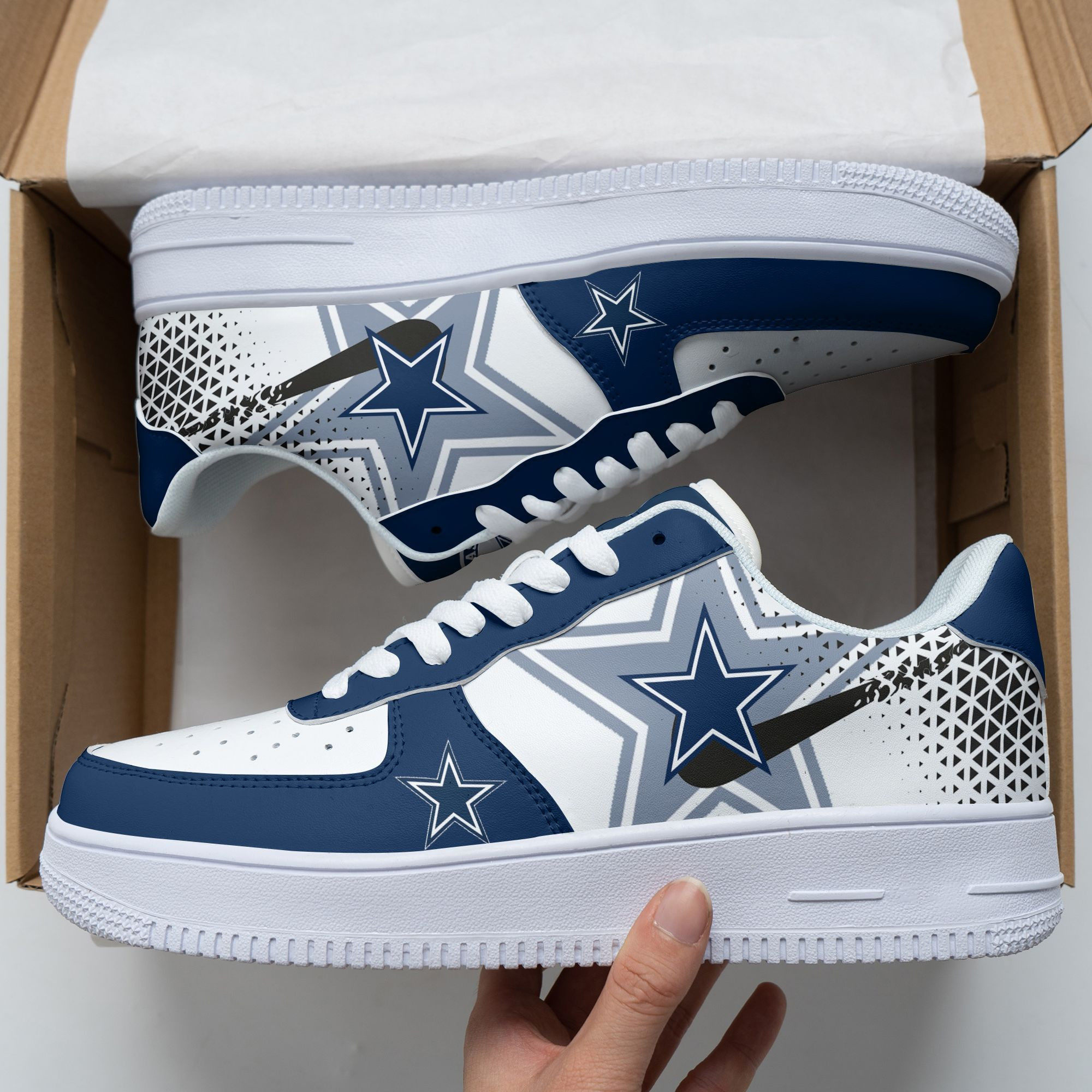 JWFancy Dallas Cowboys NFL Air Low-Top Sneakers Shoes For Men And Women