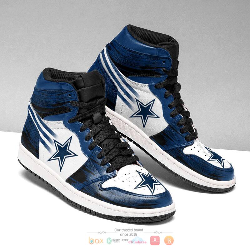 JWFancy Dallas Cowboys NFL AJ1 High Sneakers Shoes For Men And Women