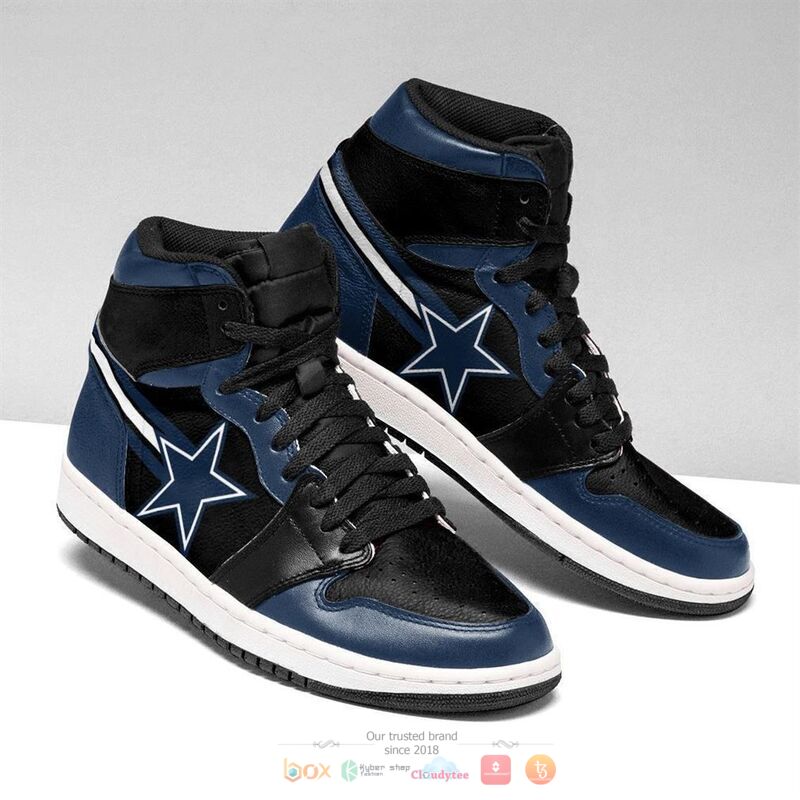 JWFancy Dallas Cowboys NFL AJ1 High Sneakers Shoes For Men And Women