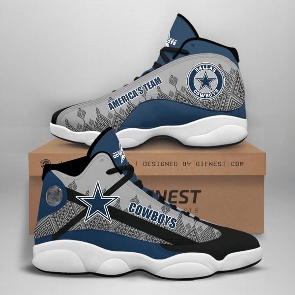 JWFancy Dallas Cowboys NFL AJ13 Sneakers Shoes For Men And Women