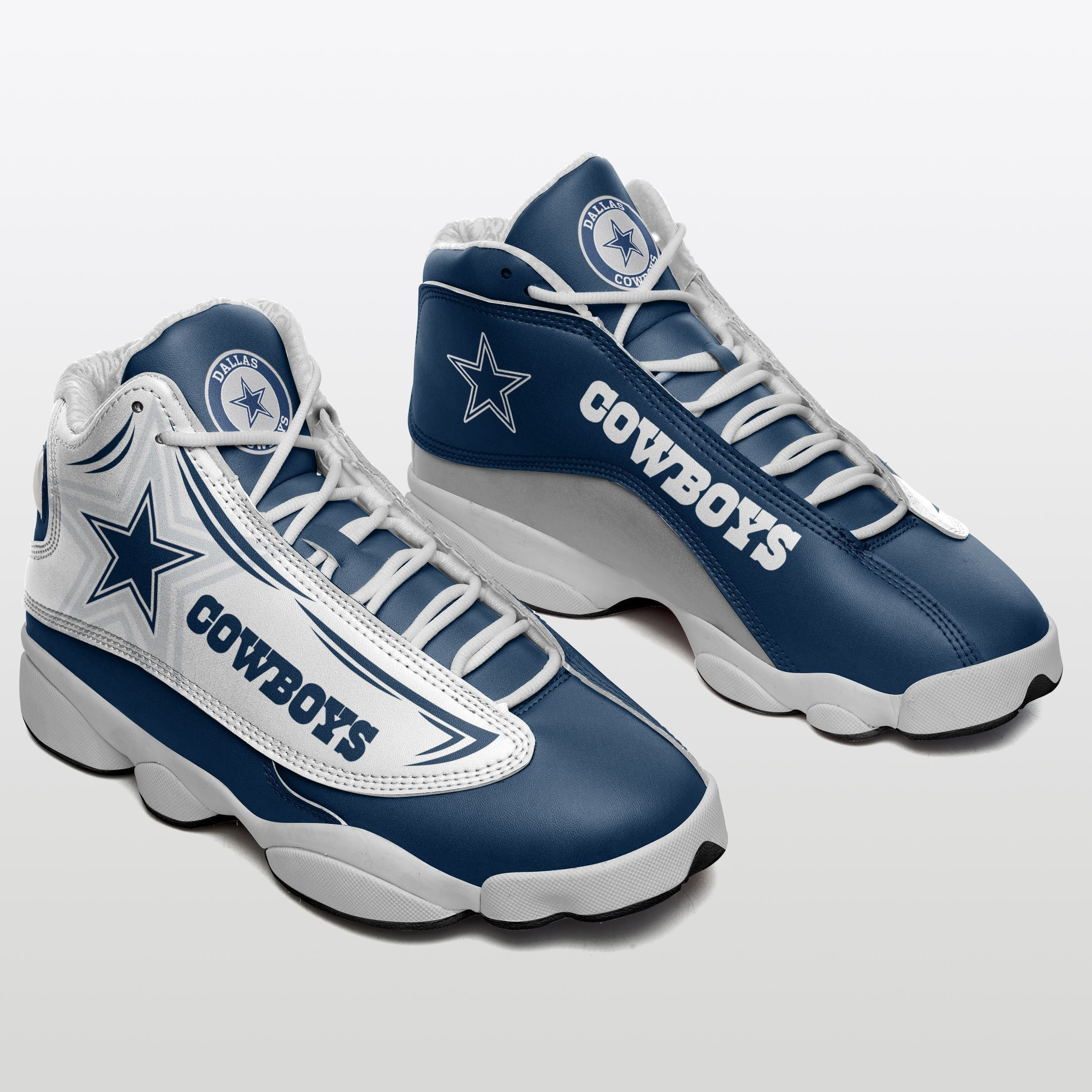 JWFancy Dallas Cowboys NFL AJ13 Sneakers Shoes For Men And Women