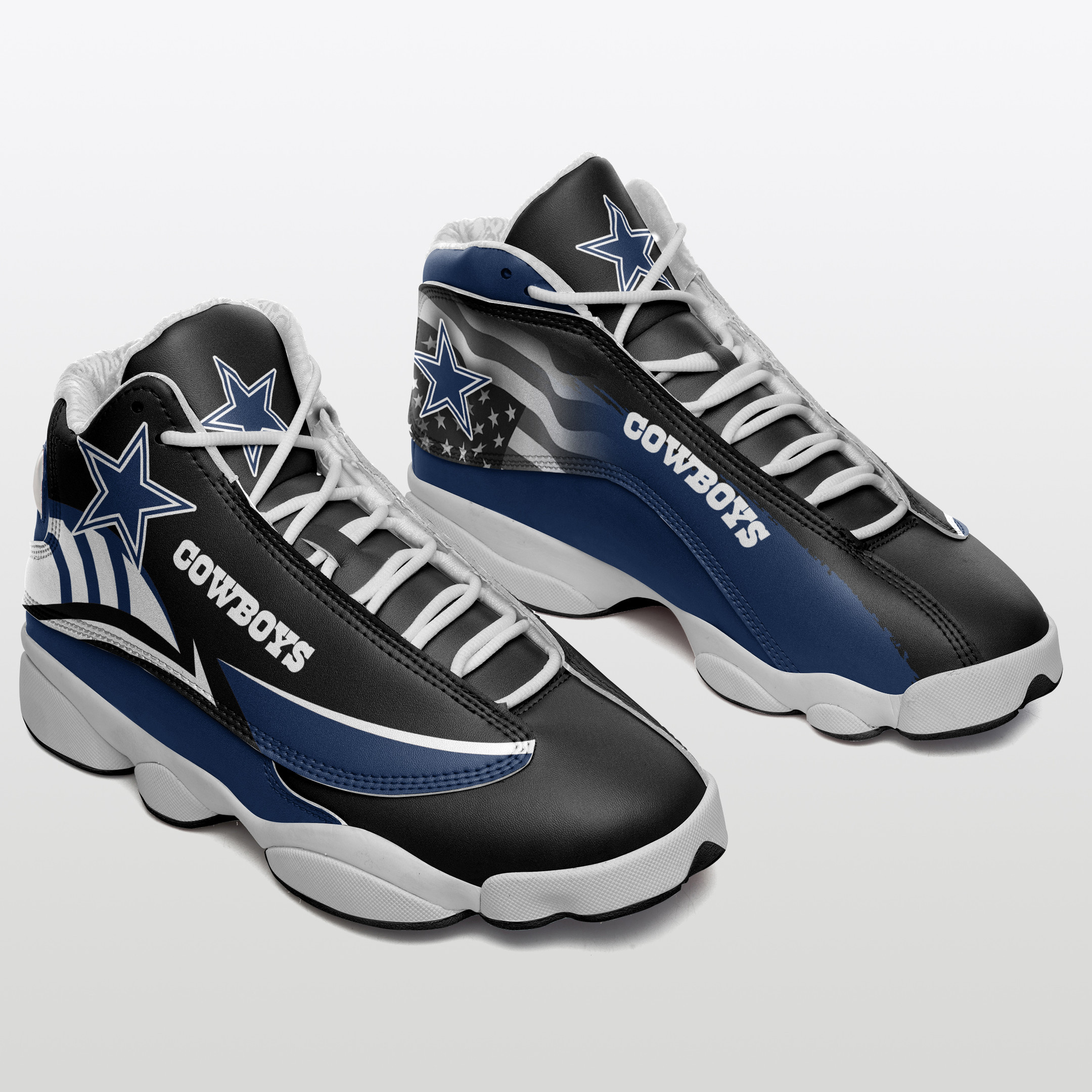 JWFancy Dallas Cowboys NFL AJ13 Sneakers Shoes For Men And Women