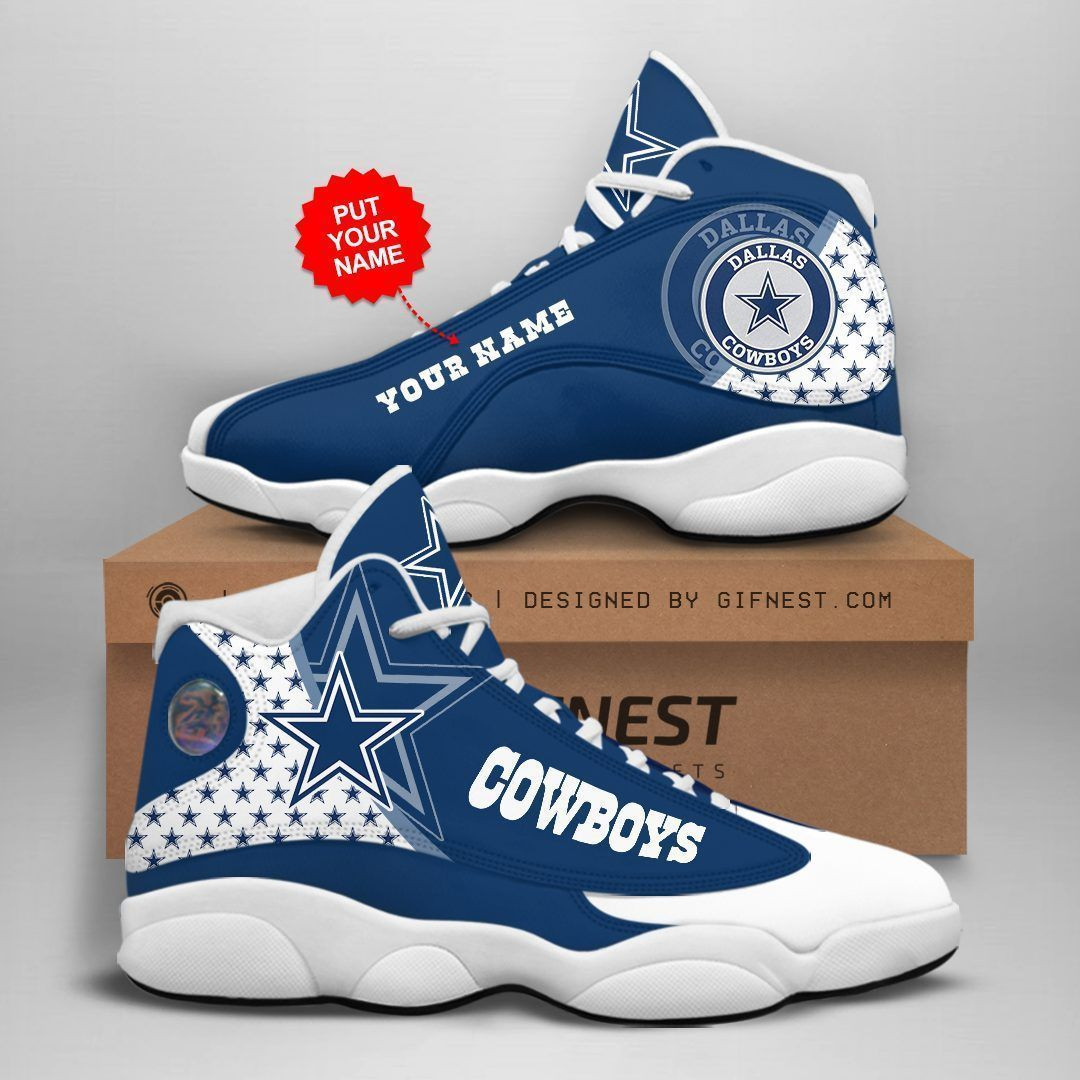 JWFancy Dallas Cowboys NFL AJ13 Sneakers Shoes For Men And Women
