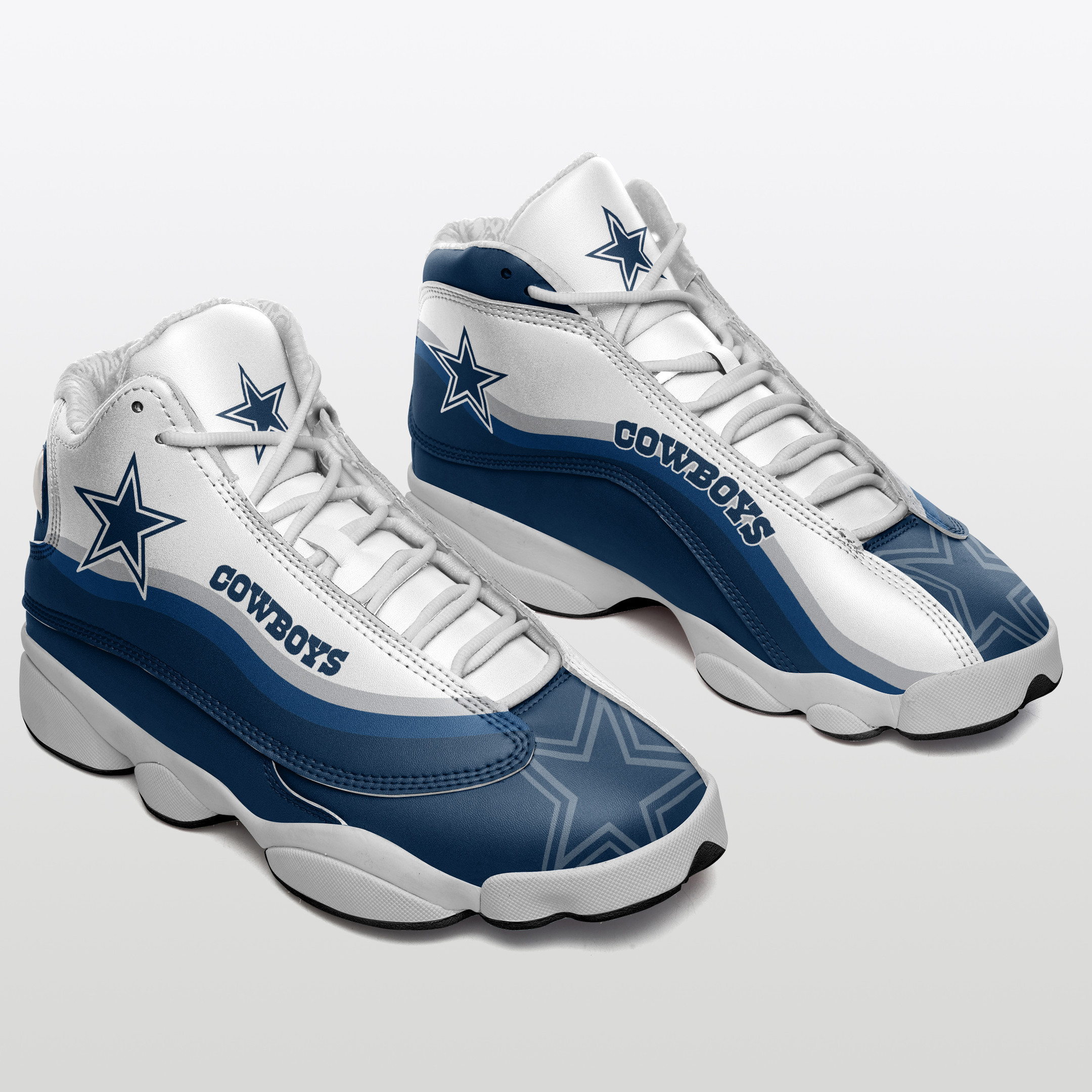 JWFancy Dallas Cowboys NFL AJ13 Sneakers Shoes For Men And Women
