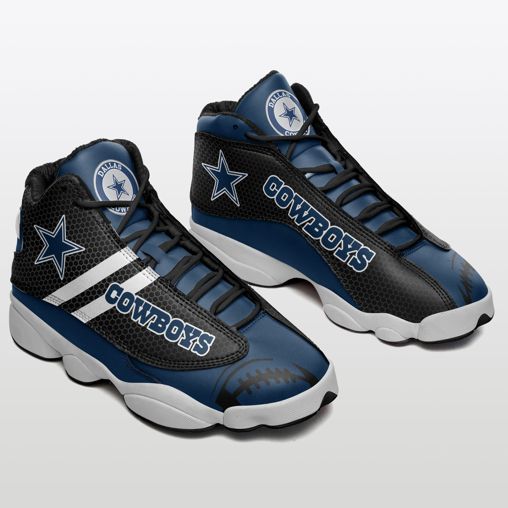 JWFancy Dallas Cowboys NFL AJ13 Sneakers Shoes For Men And Women