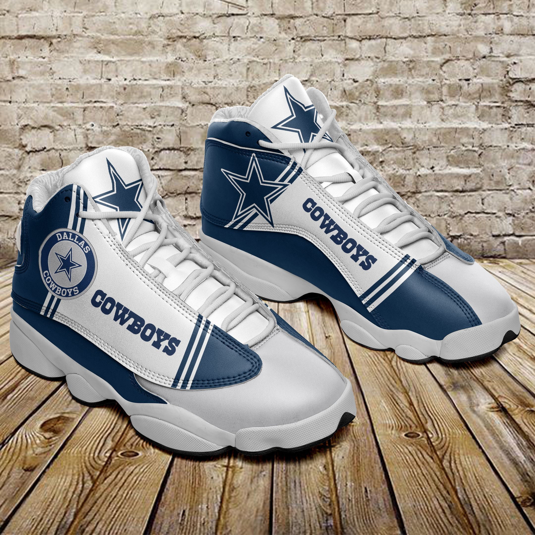JWFancy Dallas Cowboys NFL AJ13 Sneakers Shoes For Men And Women