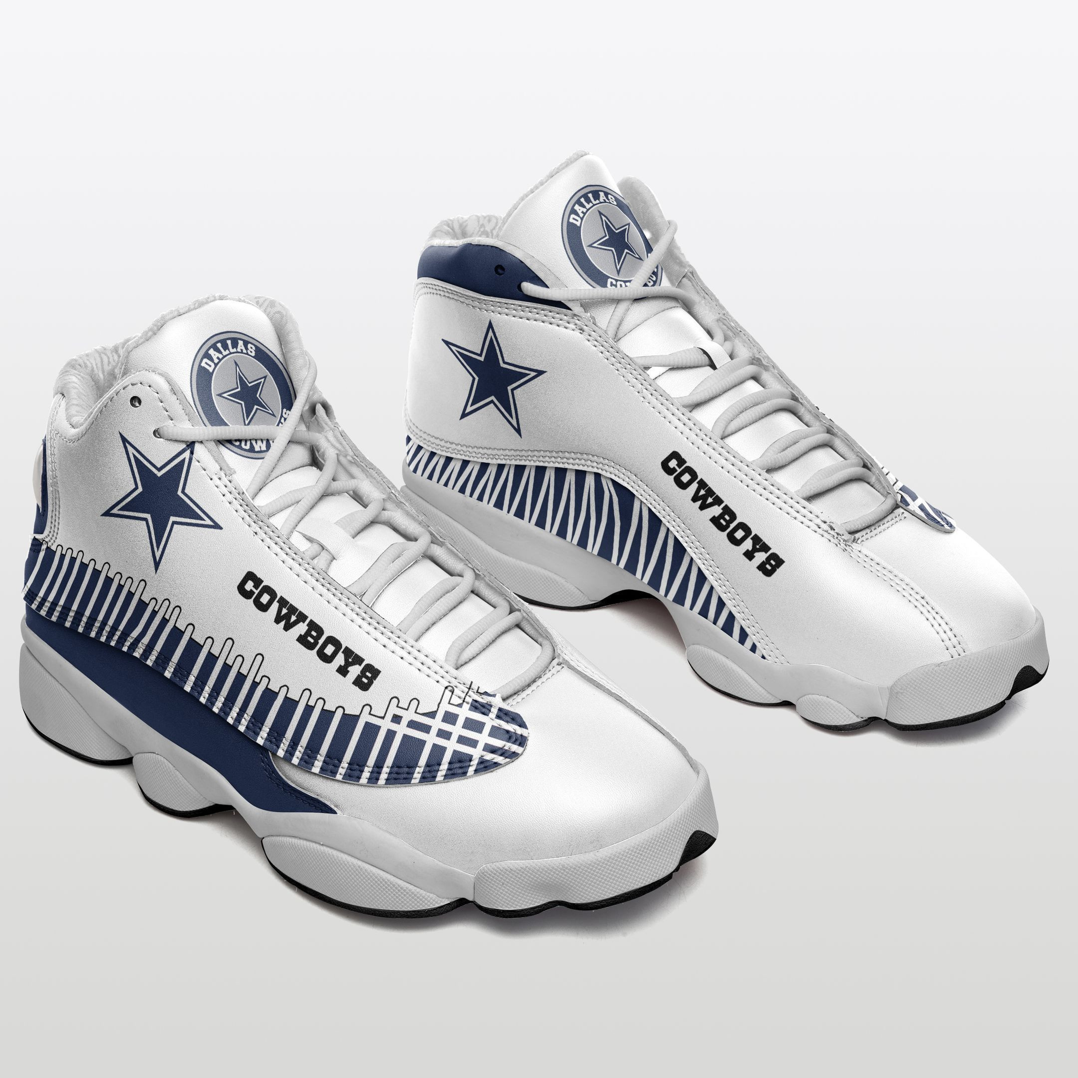JWFancy Dallas Cowboys NFL AJ13 Sneakers Shoes For Men And Women