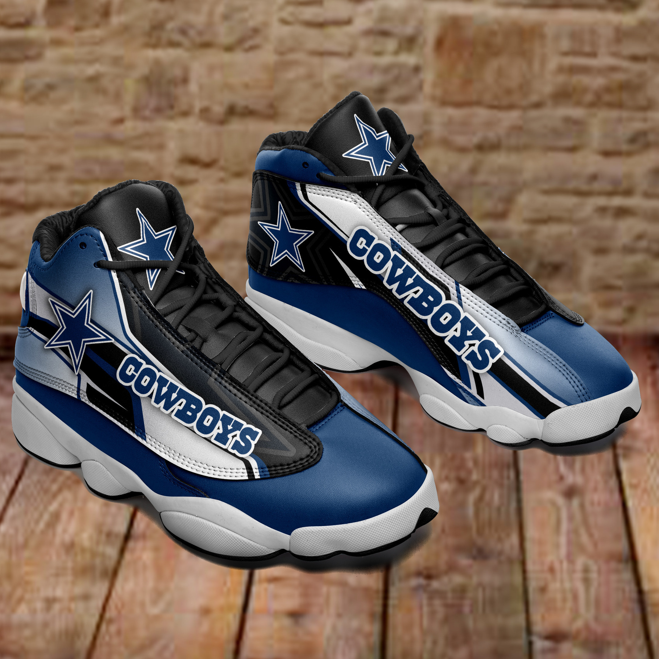 JWFancy Dallas Cowboys NFL AJ13 Sneakers Shoes For Men And Women