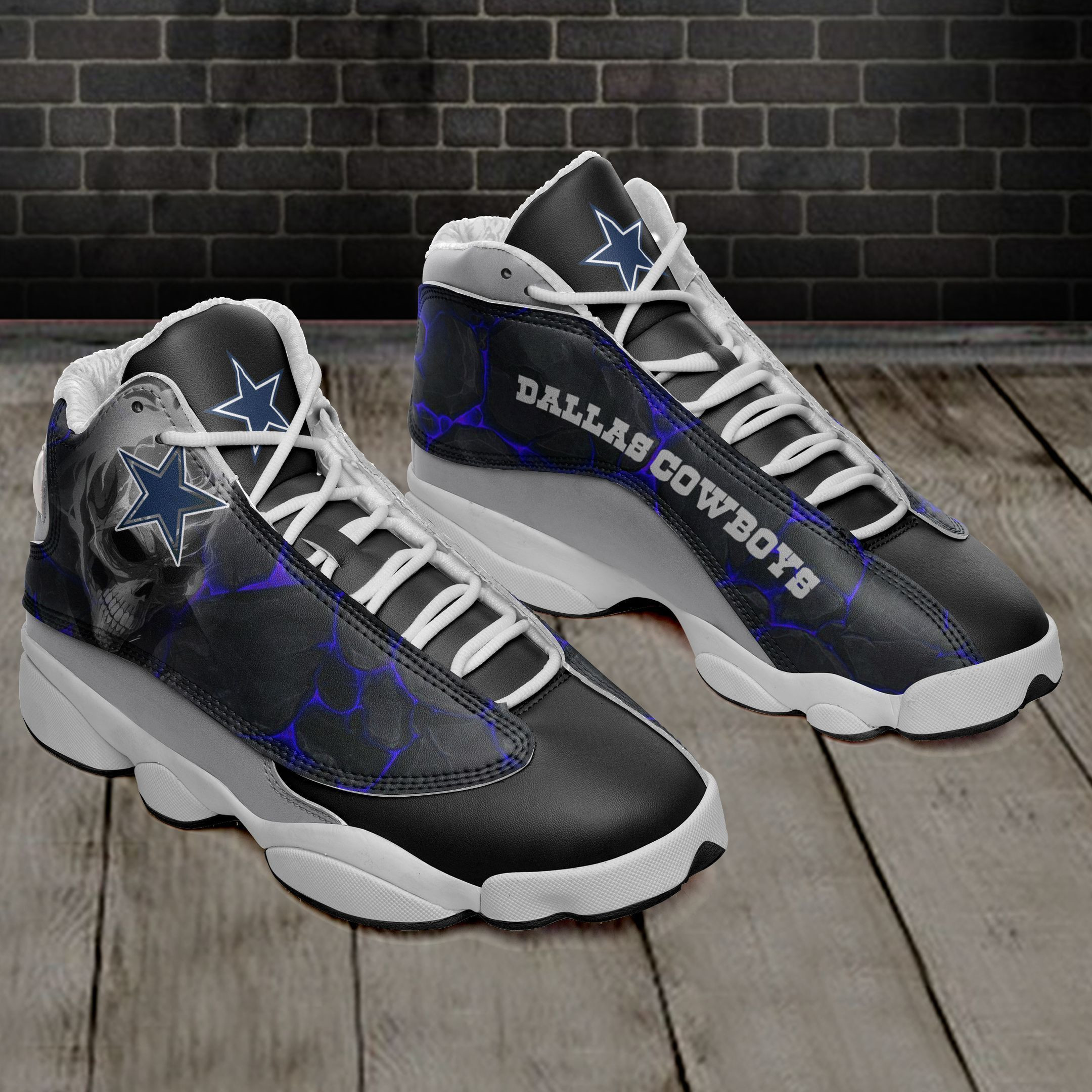 JWFancy Dallas Cowboys NFL AJ13 Sneakers Shoes For Men And Women